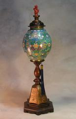 Chinese Lamp with a Plique-A-Jour Shade