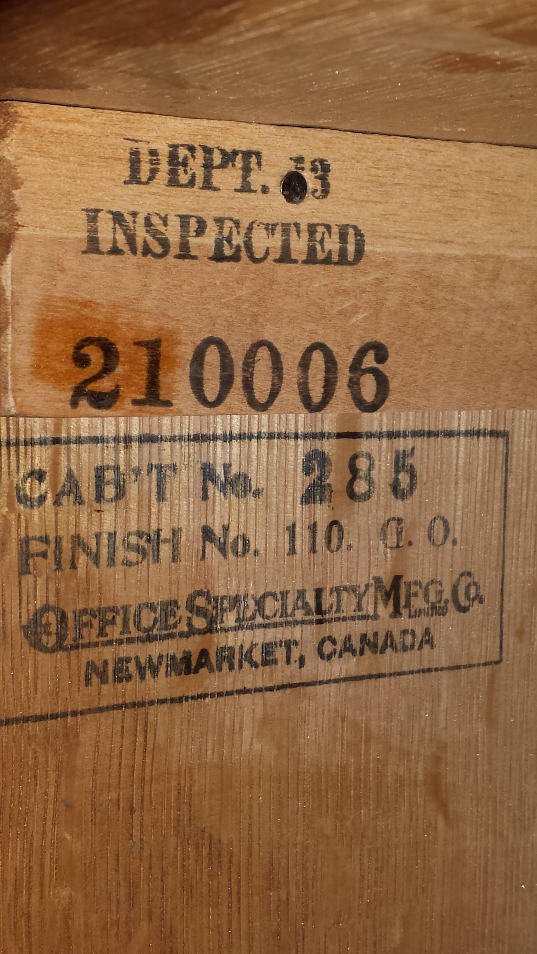 American Craftsman Quarter Cut Oak Two-Drawer Filing Box with Sliding Drawer Holders