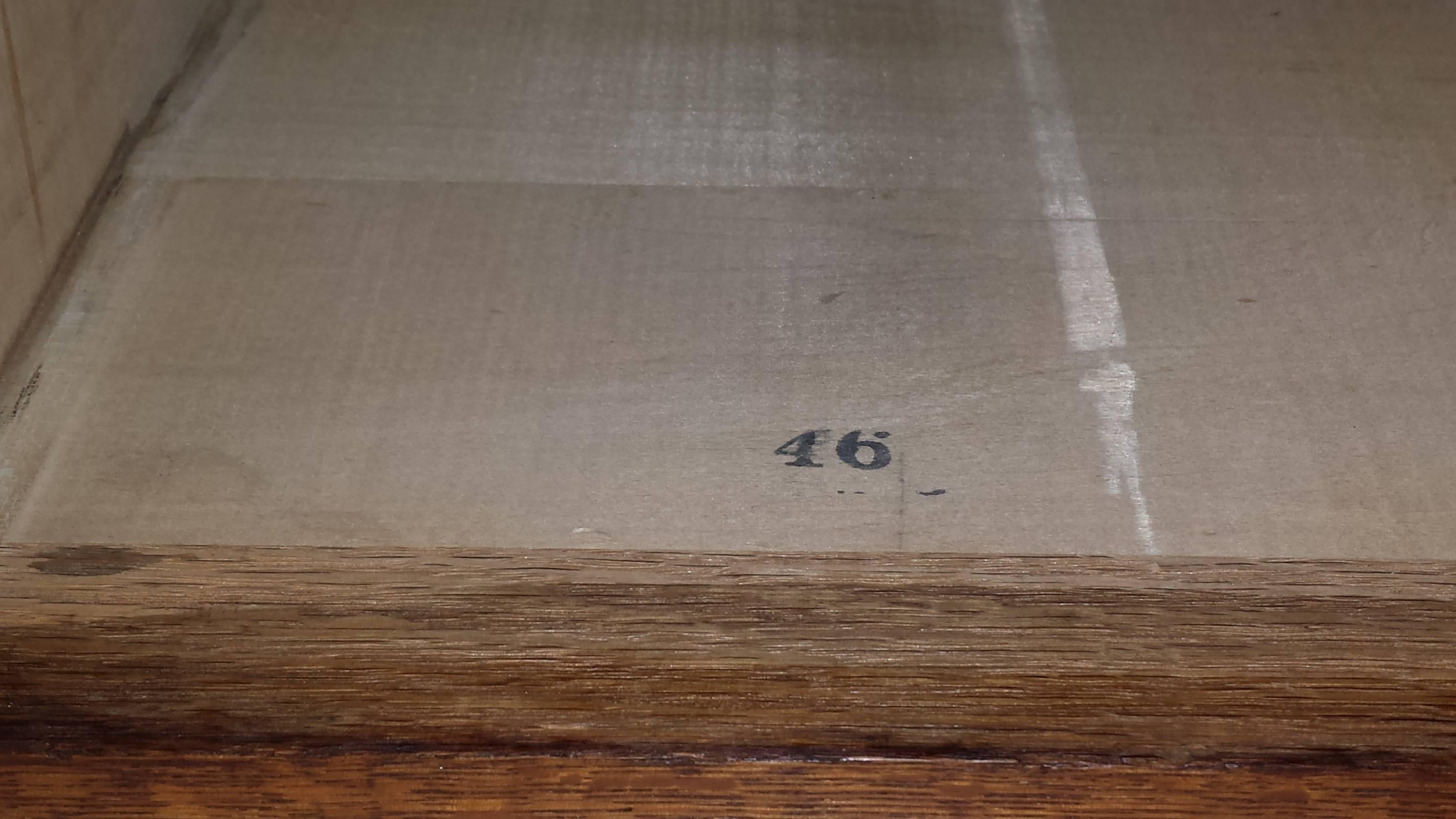 Canadian Quarter Cut Oak Two-Drawer Filing Box with Sliding Drawer Holders