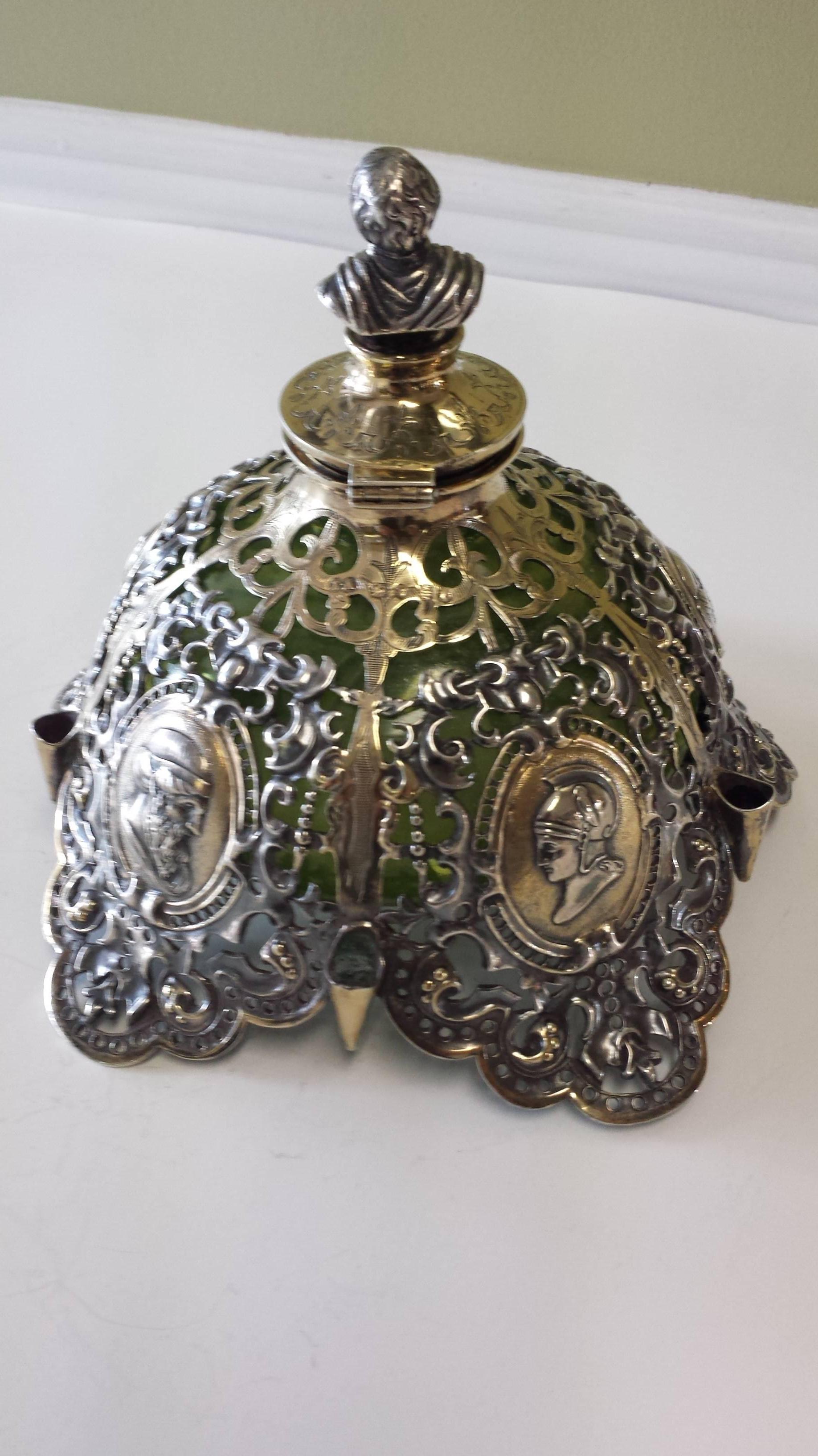 Importante tintero de esterlina y dorado de John & Joseph Angell, Londres, 1853 en venta 1