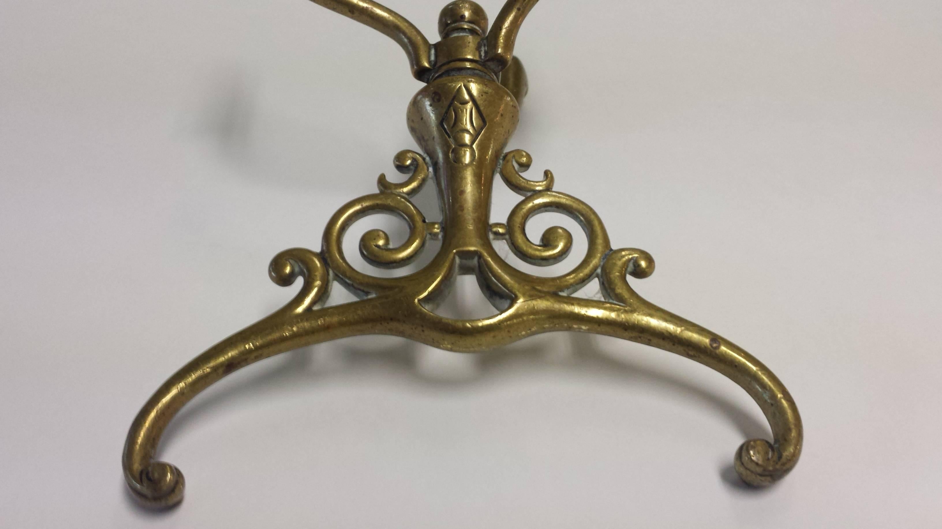 English Victorian Fireplace Tool or Cooking Utensil Rests, British Registration Marks   For Sale