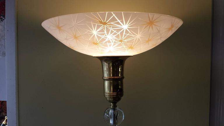 Atomic Cosmic 1960s Torchiere Floor Lamp With A Star Burst Pattern Mid Century Modern Atomic Cosmic 1960s Torchiere Floor Lamp With A Star Burst Pattern Base