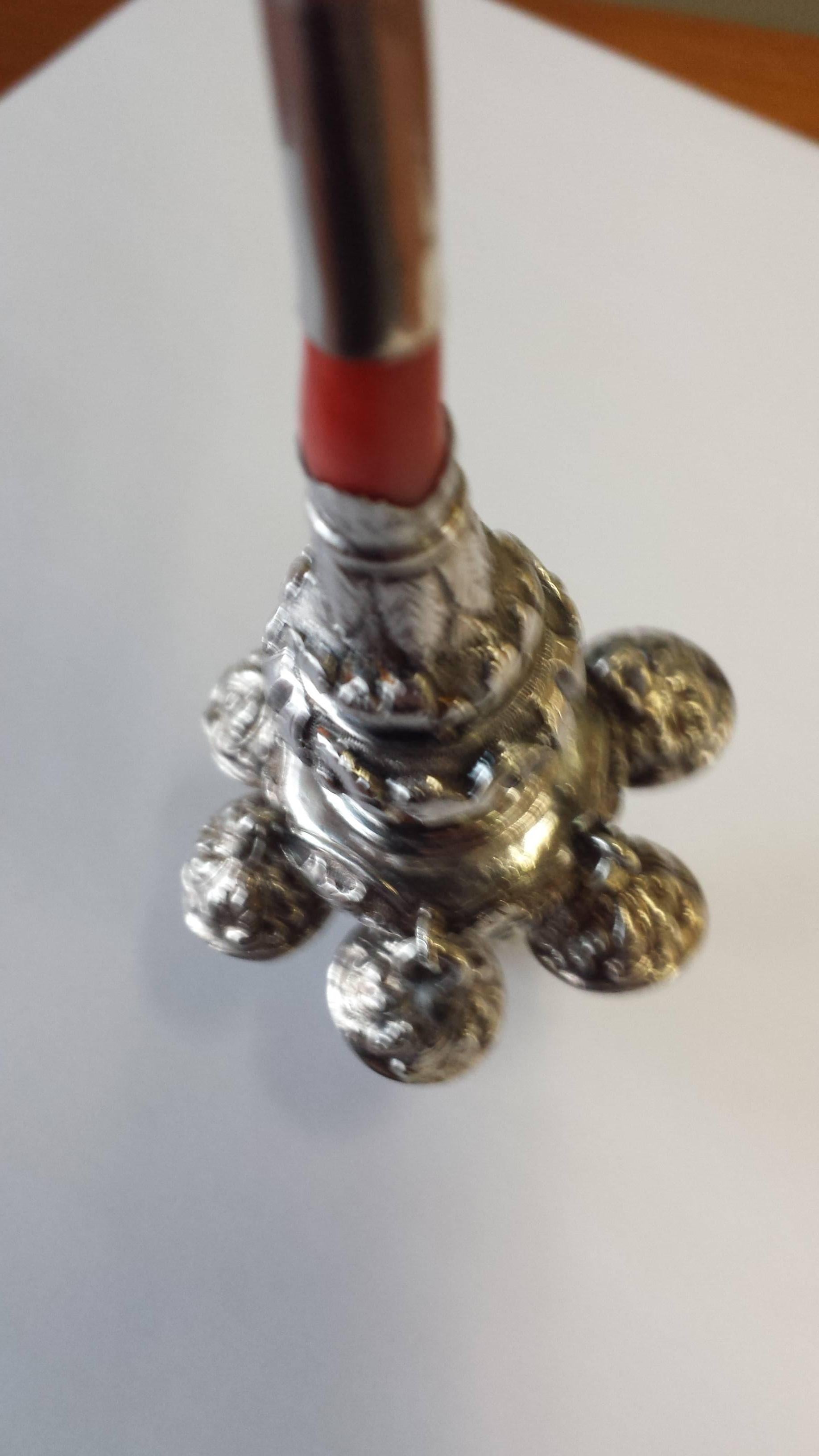 Mid-19th Century Late Georgian Coral & Sterling Silver Baby Rattle & Teether Birmingham 1834-1835