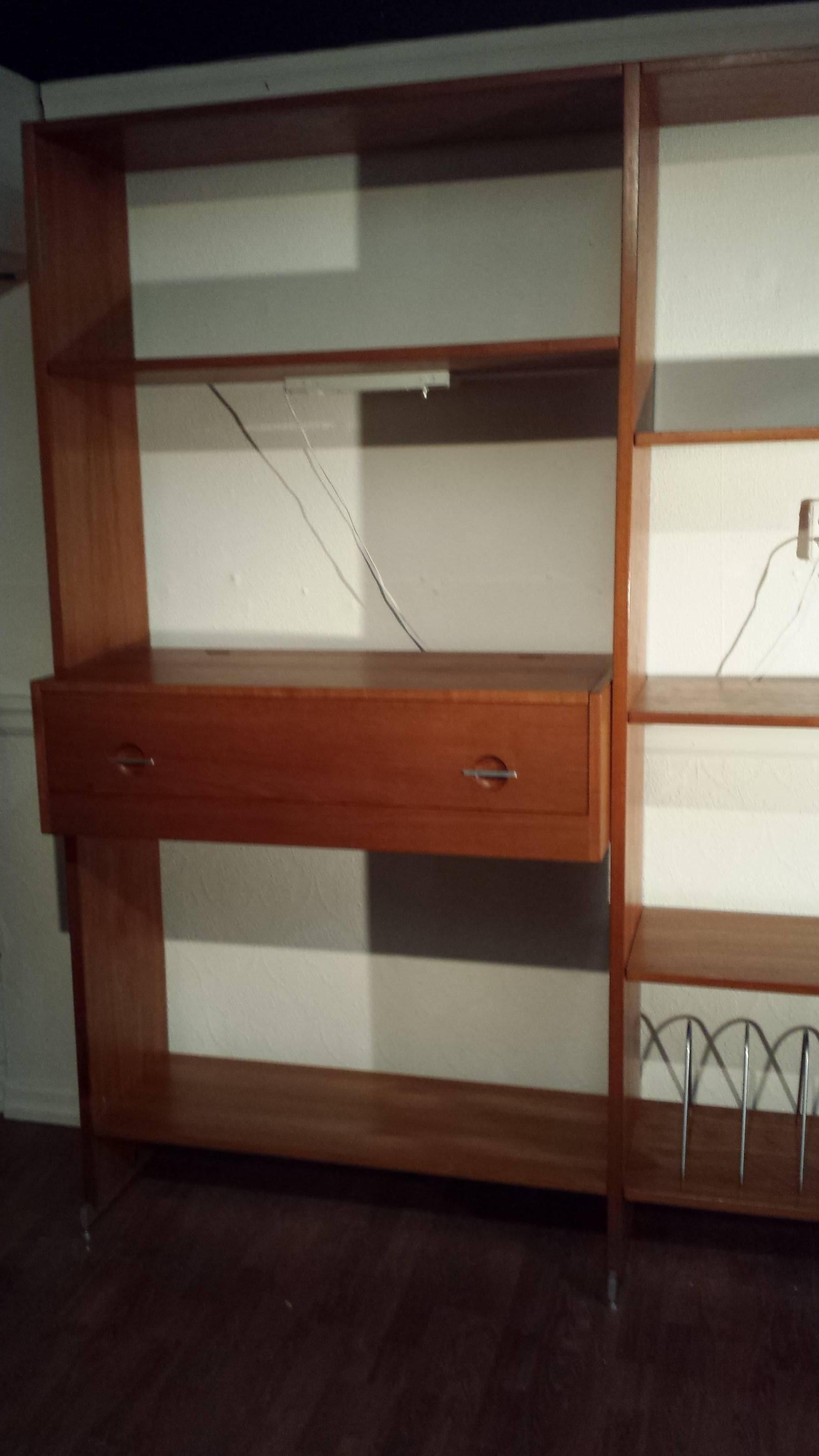 Mid-20th Century Teak Bookcase Stereo System by Hans J. Wegner, RY-100 Series, 1960-1961
