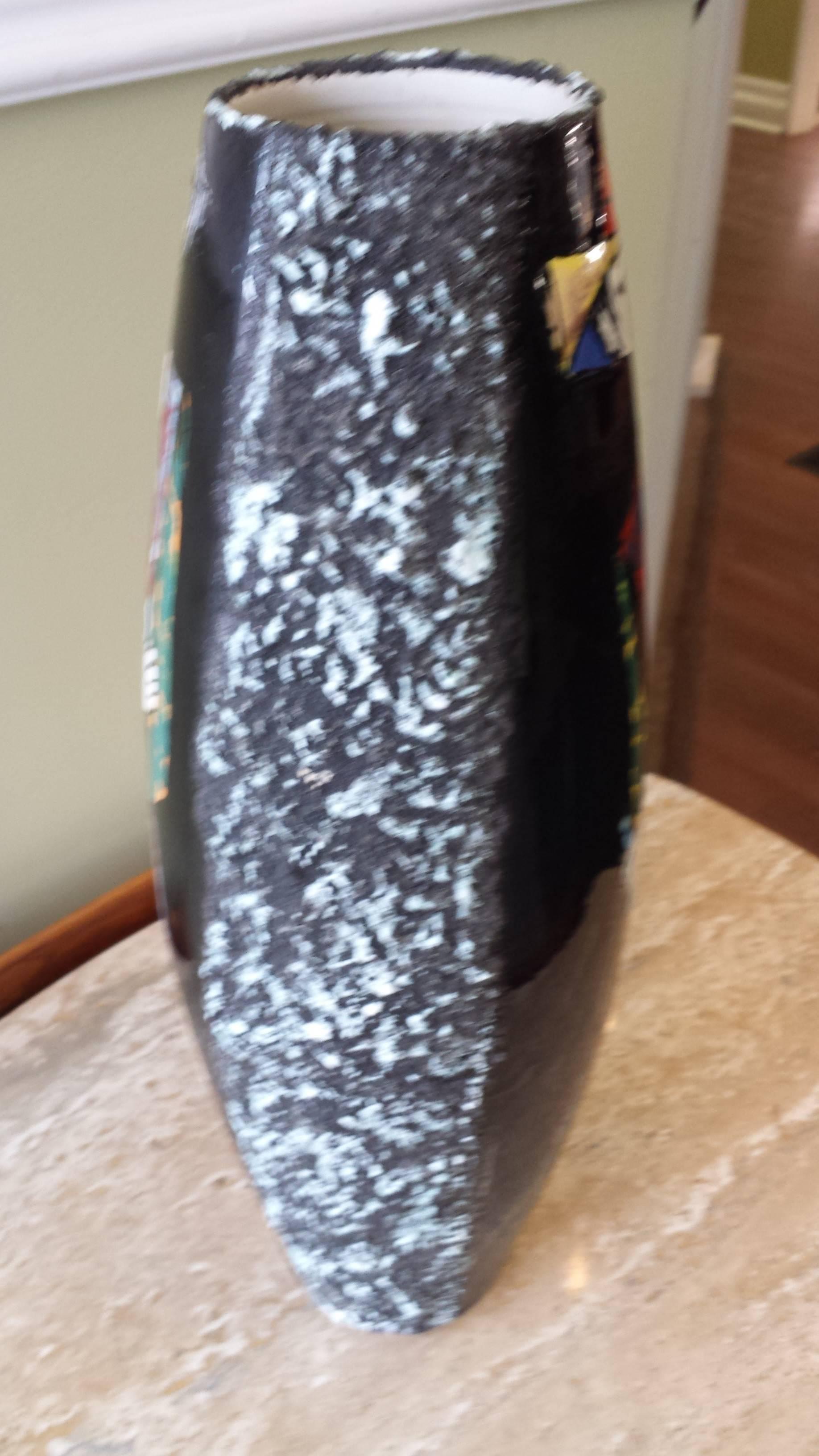 Grand vase Raymor en poterie d'art italienne San Marino des années 1960, d'une hauteur de 18 1/2
