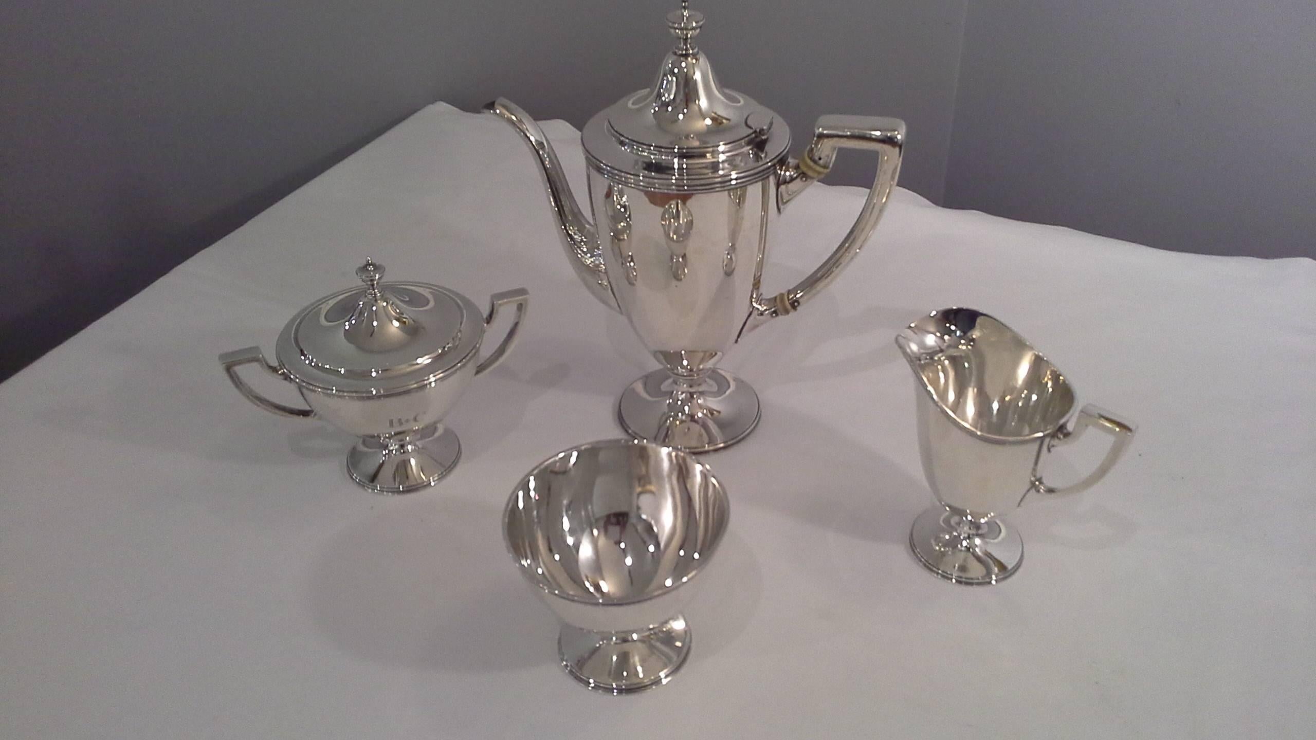 Tiffany & Co. Sterling Silver Four-Piece Tea Set 3