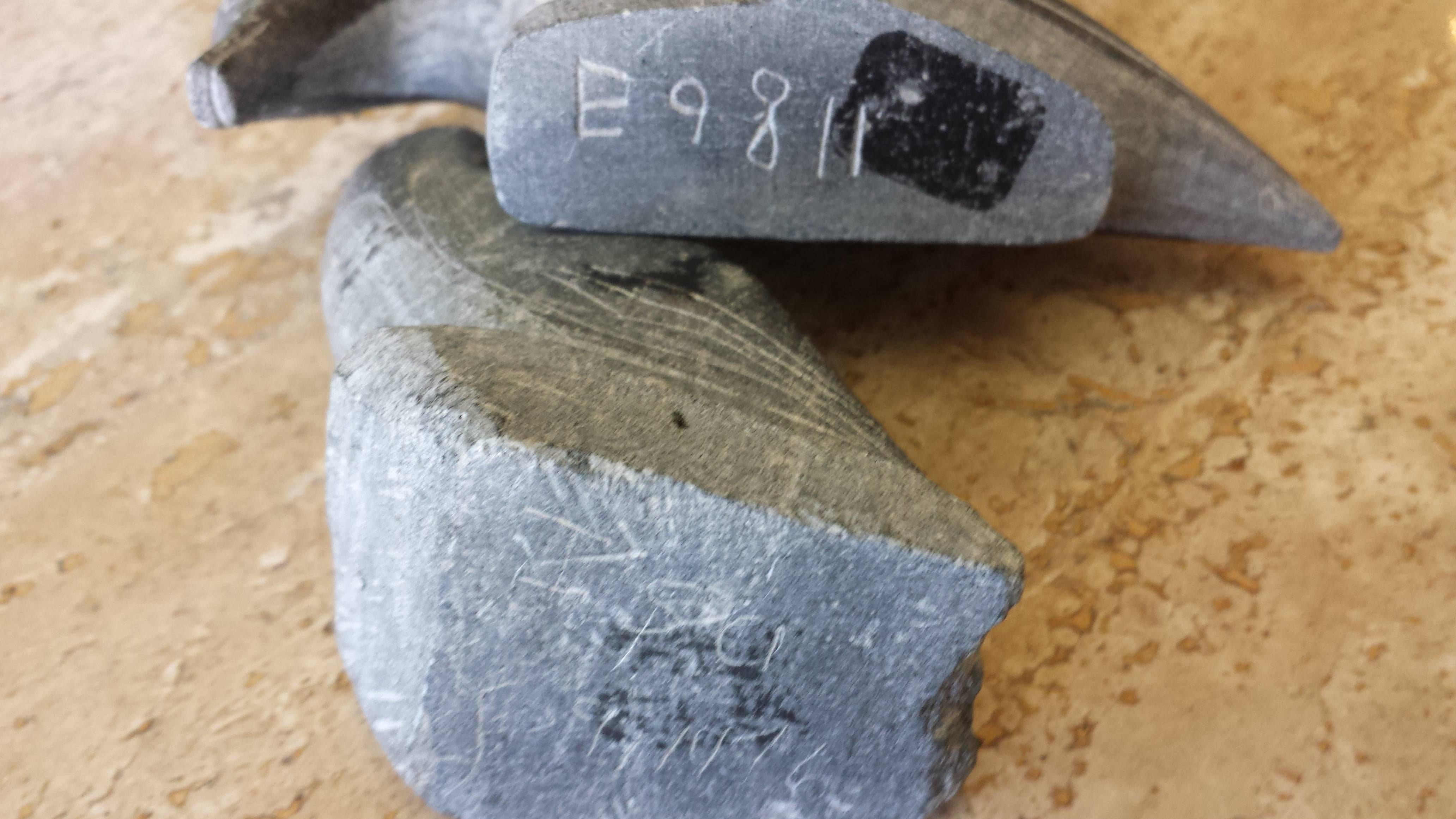 Pr. of Soapstone Sculptures Inuit Birds Signed Syllabics E Number for Carver ID. For Sale 1