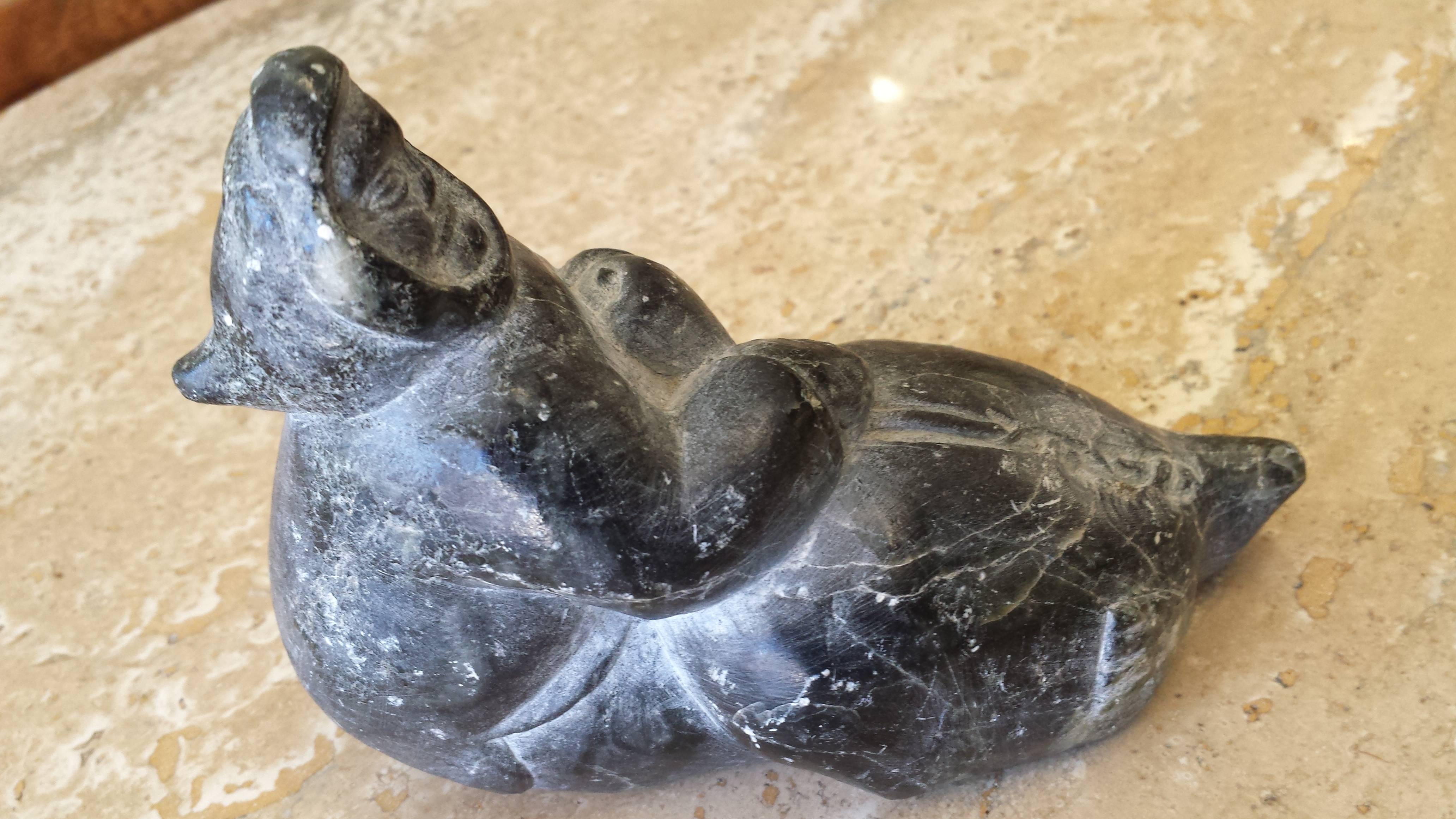 soapstone seal carving