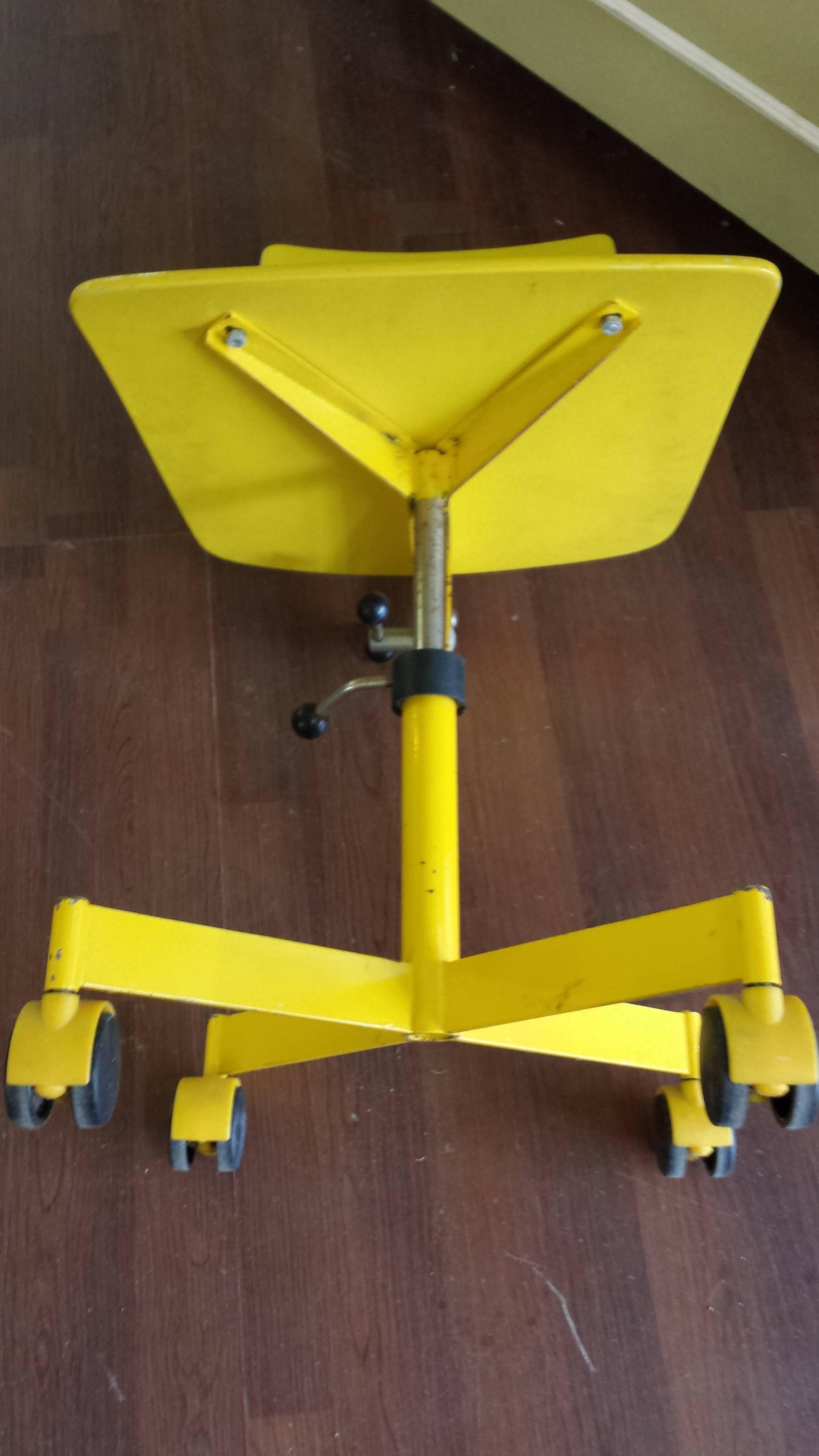 Danish Brilliant Yellow Kevi Armless Fully Adjustable Desk Chair