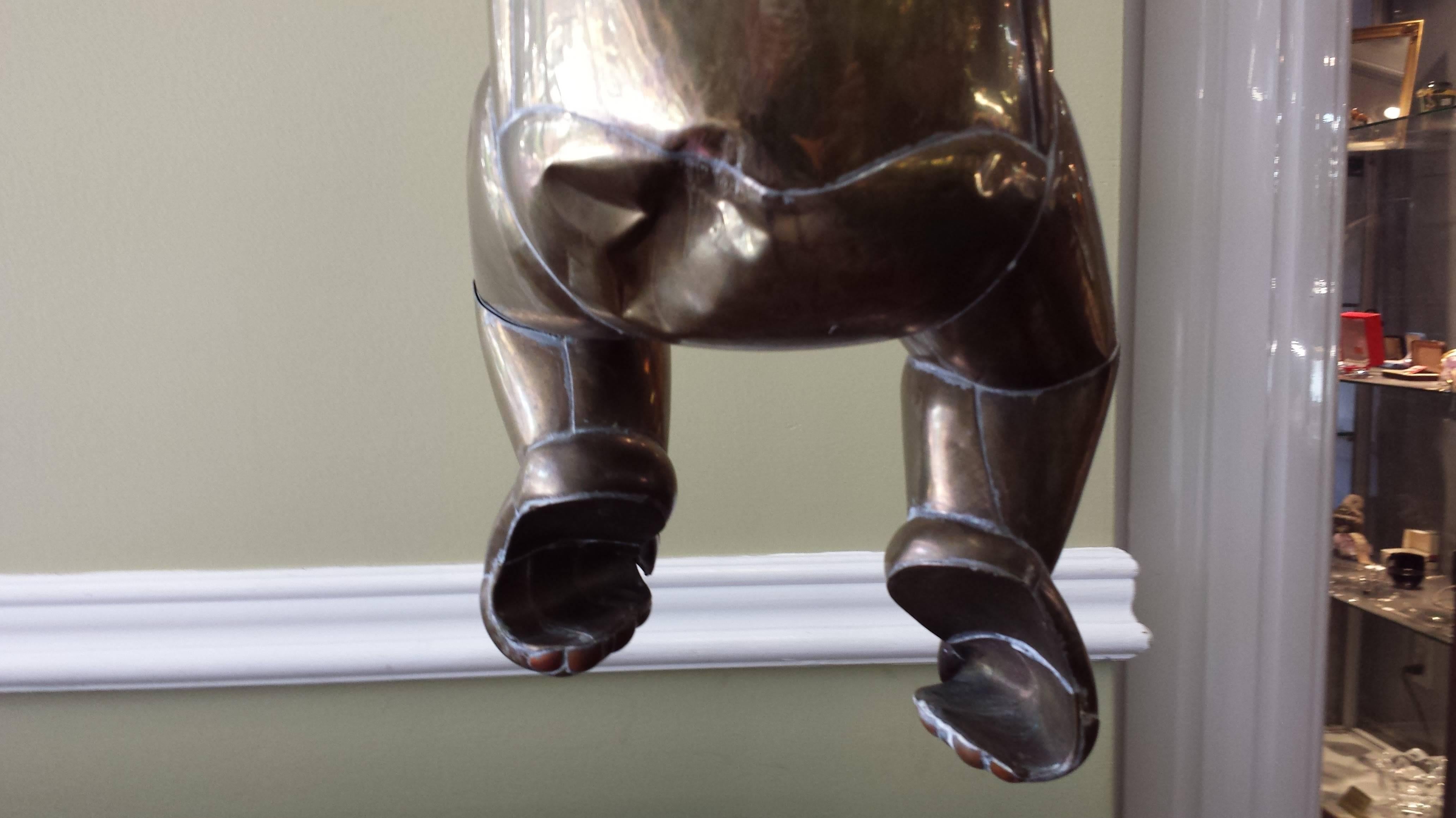 Mexican Large Brass and Copper Monkey by Sergio Bustamante, 1960s