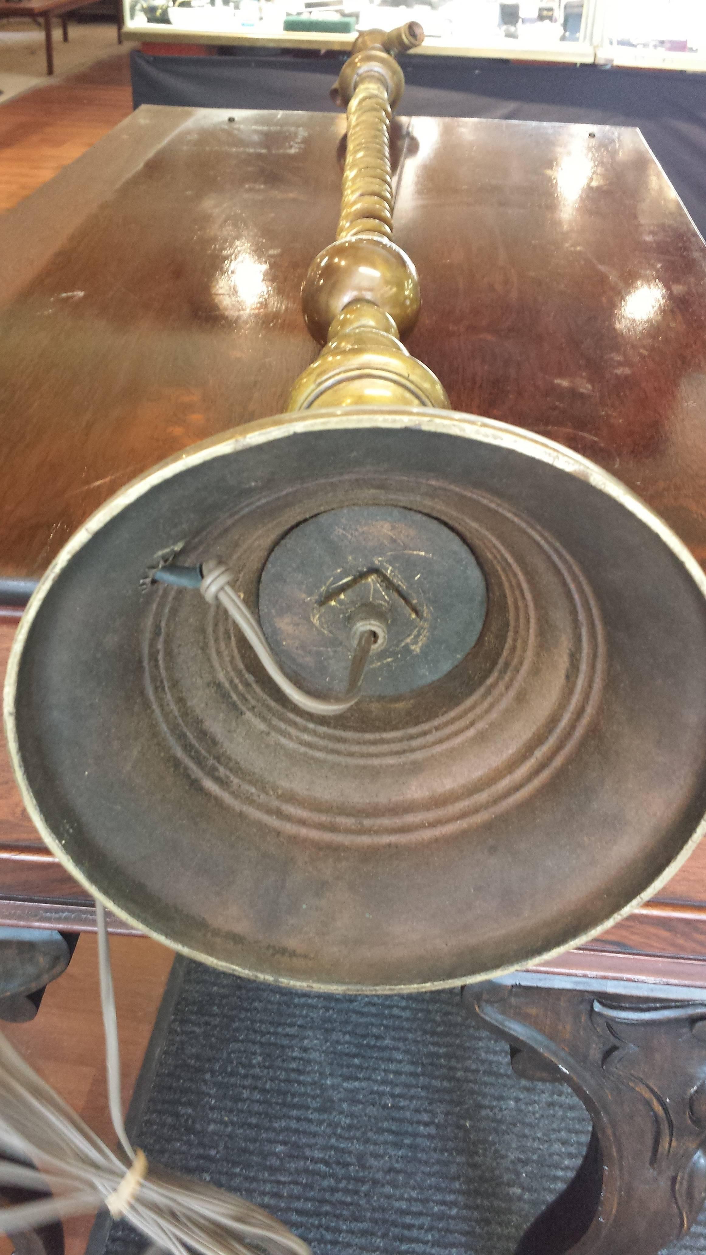 Bronze Jacobean or Barley Open Twist Floor Lamp, circa 1910-1915 In Good Condition In Ottawa, Ontario