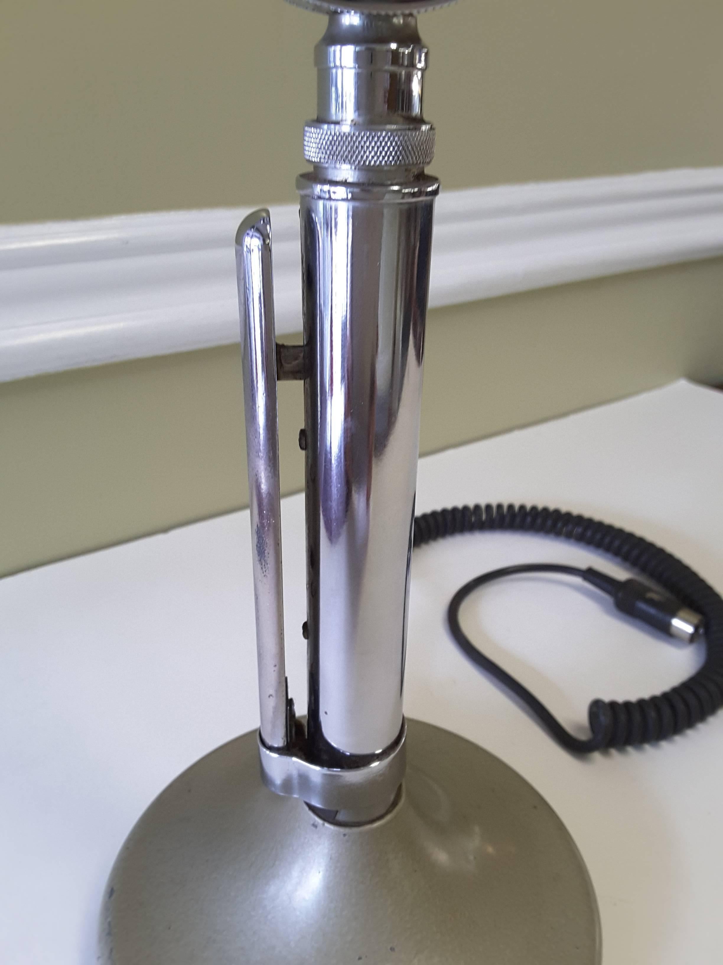 Canadian Mid-Century Modern Chrome Tabletop Microphone by Astatic Ltd