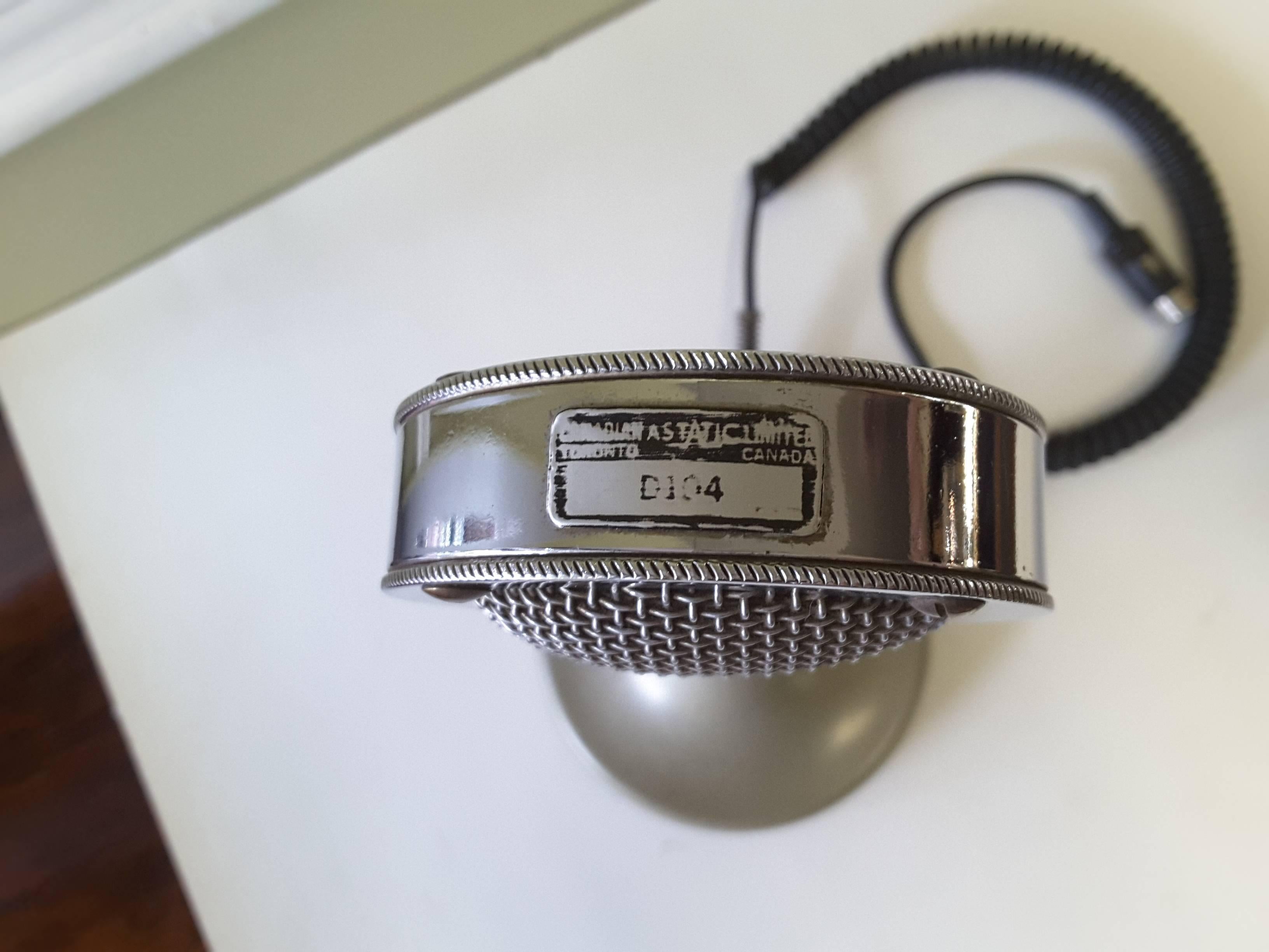 20th Century Mid-Century Modern Chrome Tabletop Microphone by Astatic Ltd