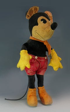 Rare Large 1930's Stuffed Toy Mickey Mouse