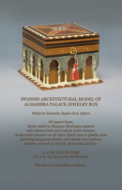 Spainish Architectural Model of Alahambra Palace Jewelry Box