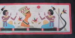 Fascinante tapisserie égyptienne ancienne en appliqué, datant des années 1920 environ