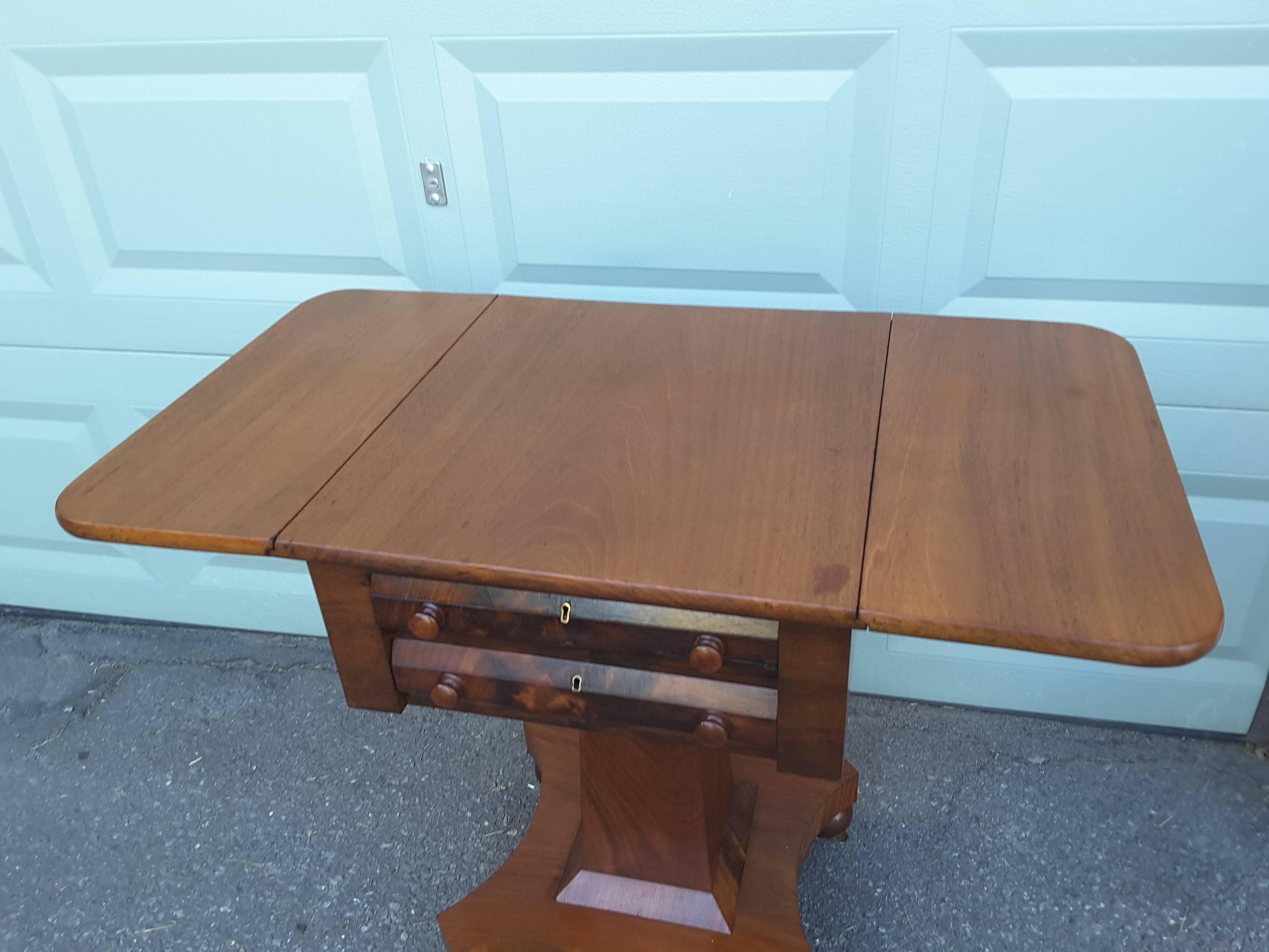 mahogany drop leaf side table