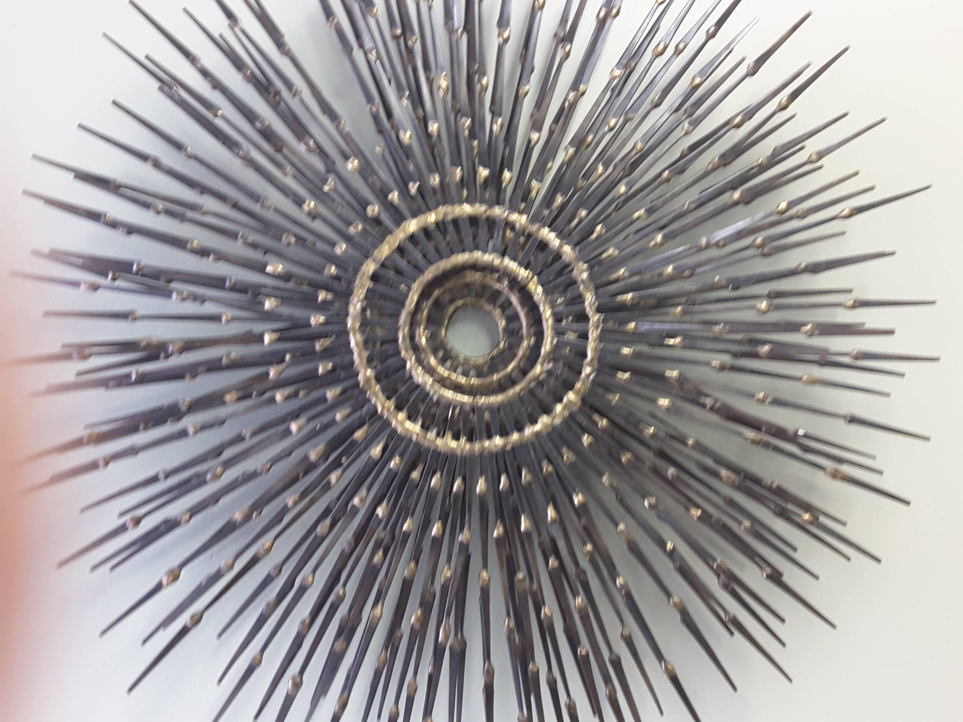 Mid-Century Modern Triple Concentric Circle Wall Sculpture, circa 1960