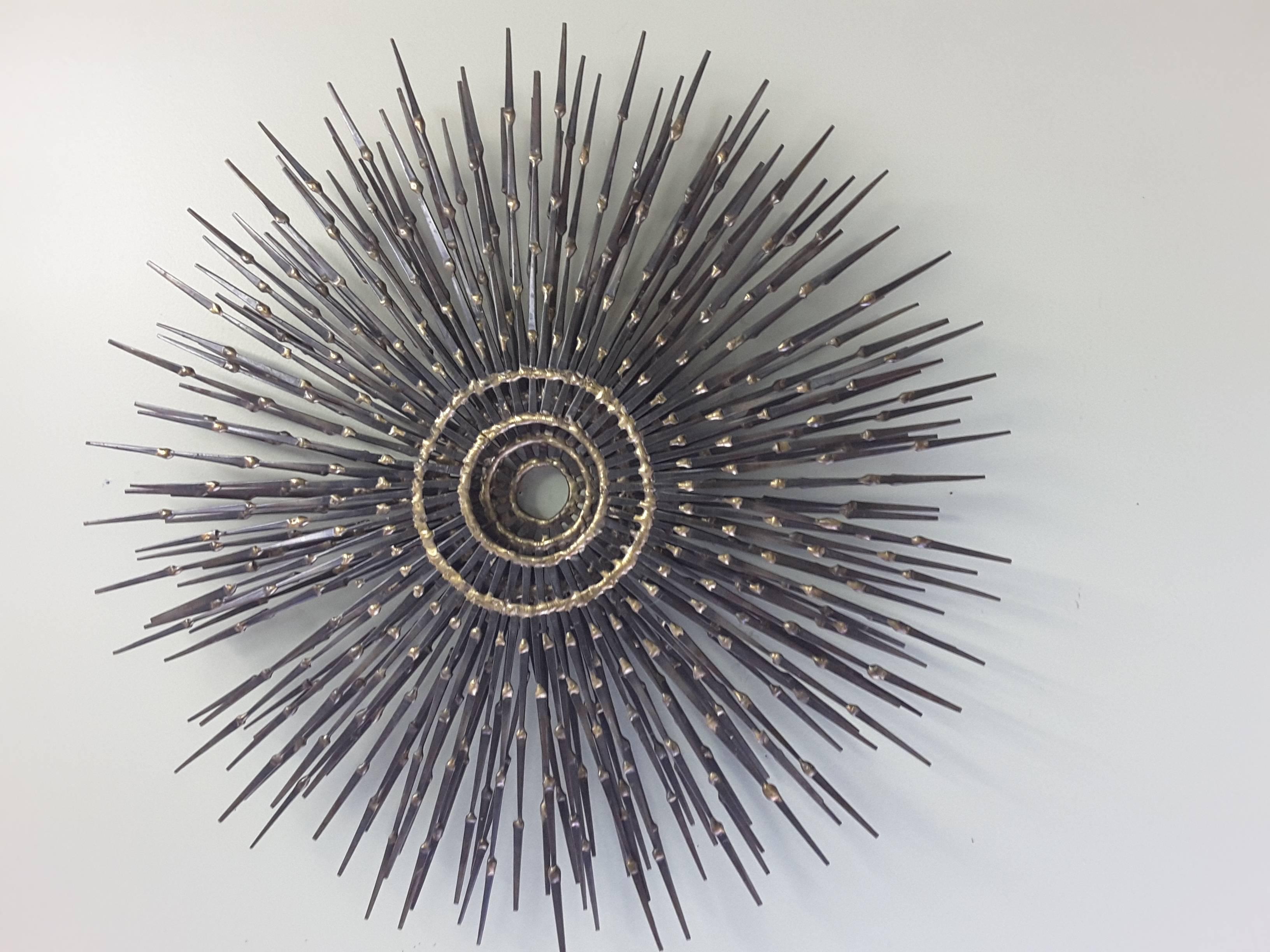 American Triple Concentric Circle Wall Sculpture, circa 1960