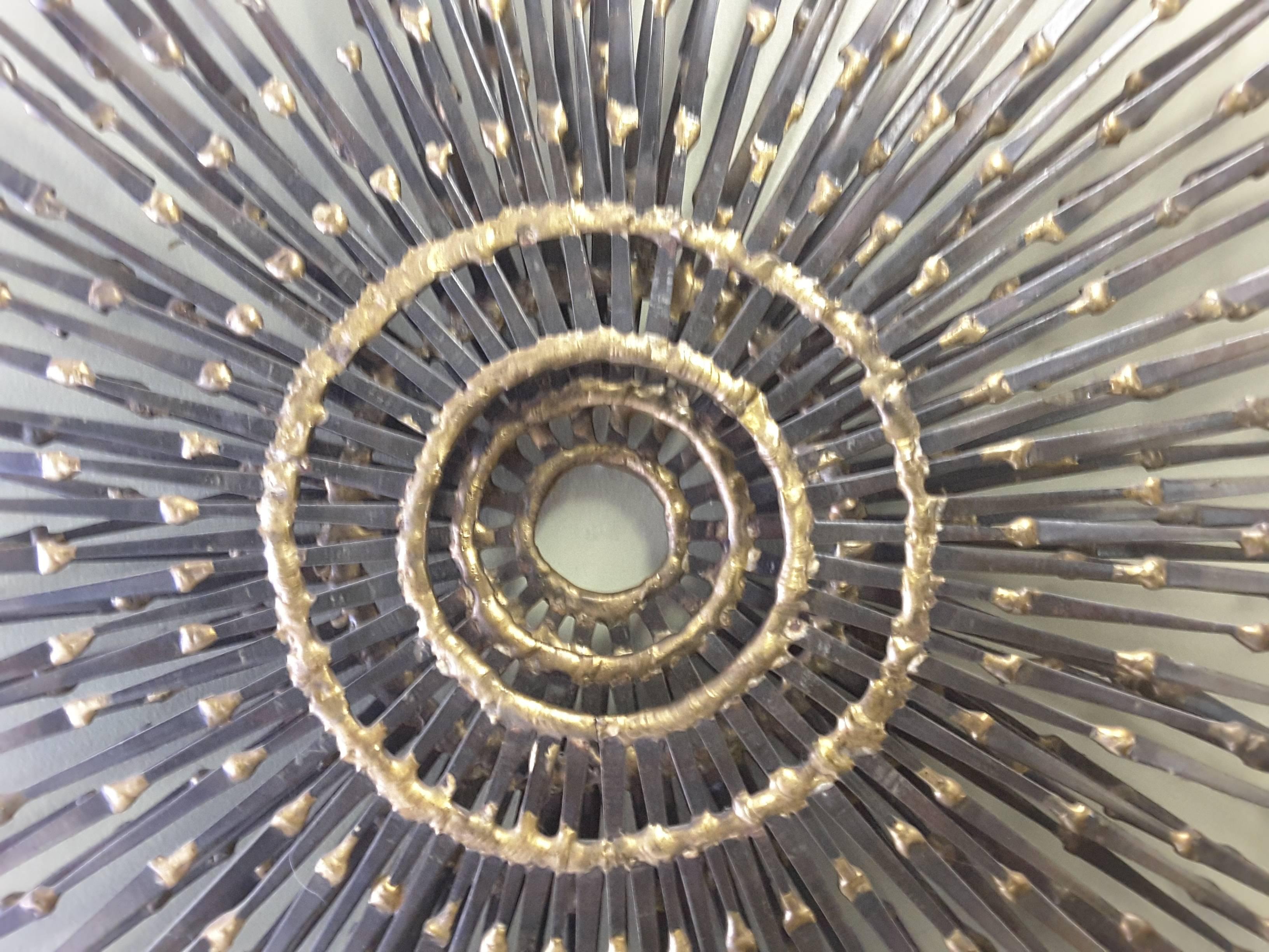 Welded Triple Concentric Circle Wall Sculpture, circa 1960