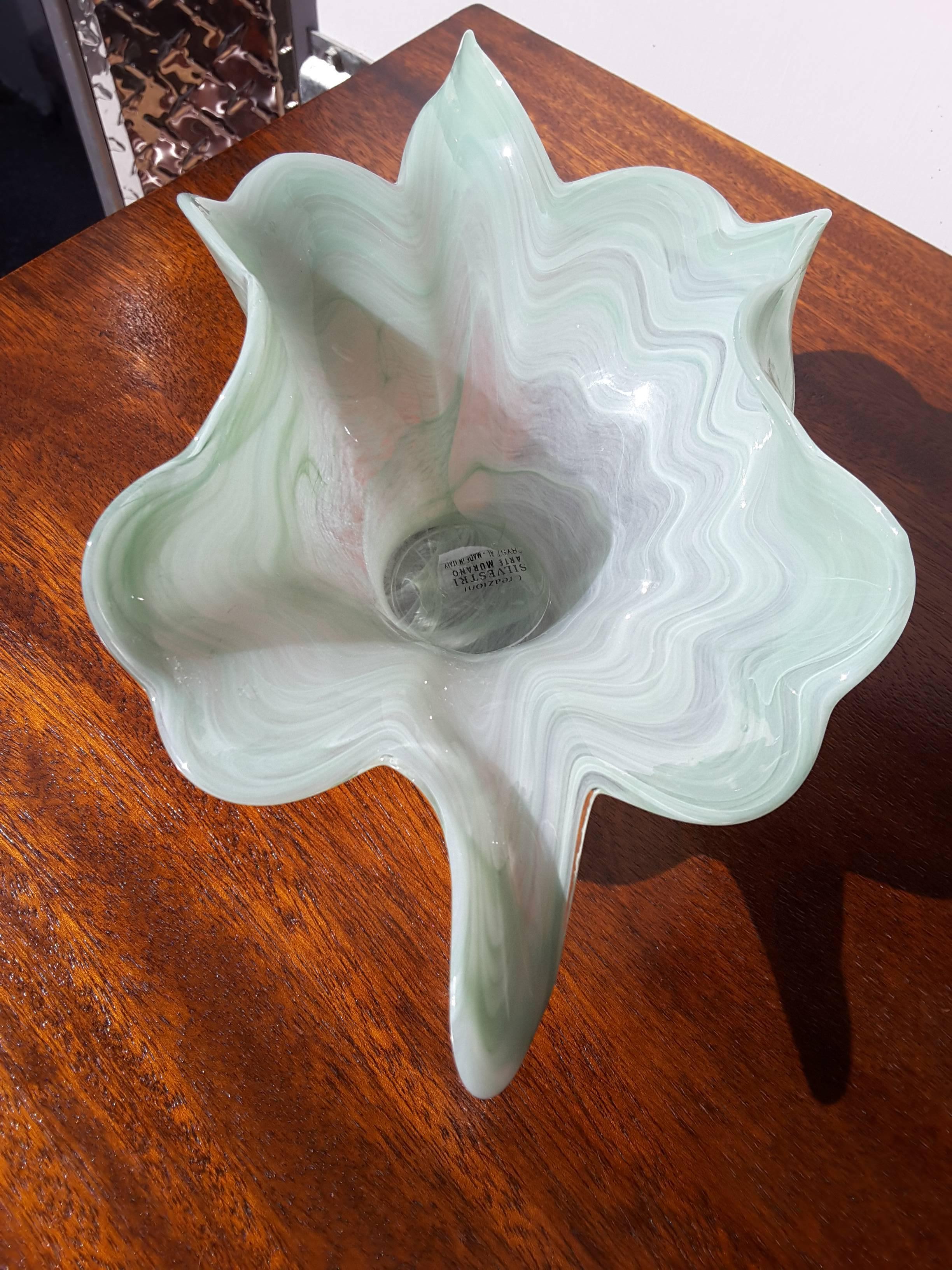 Murano Italian Art Glass Centerpiece Free-Form Bowl 1