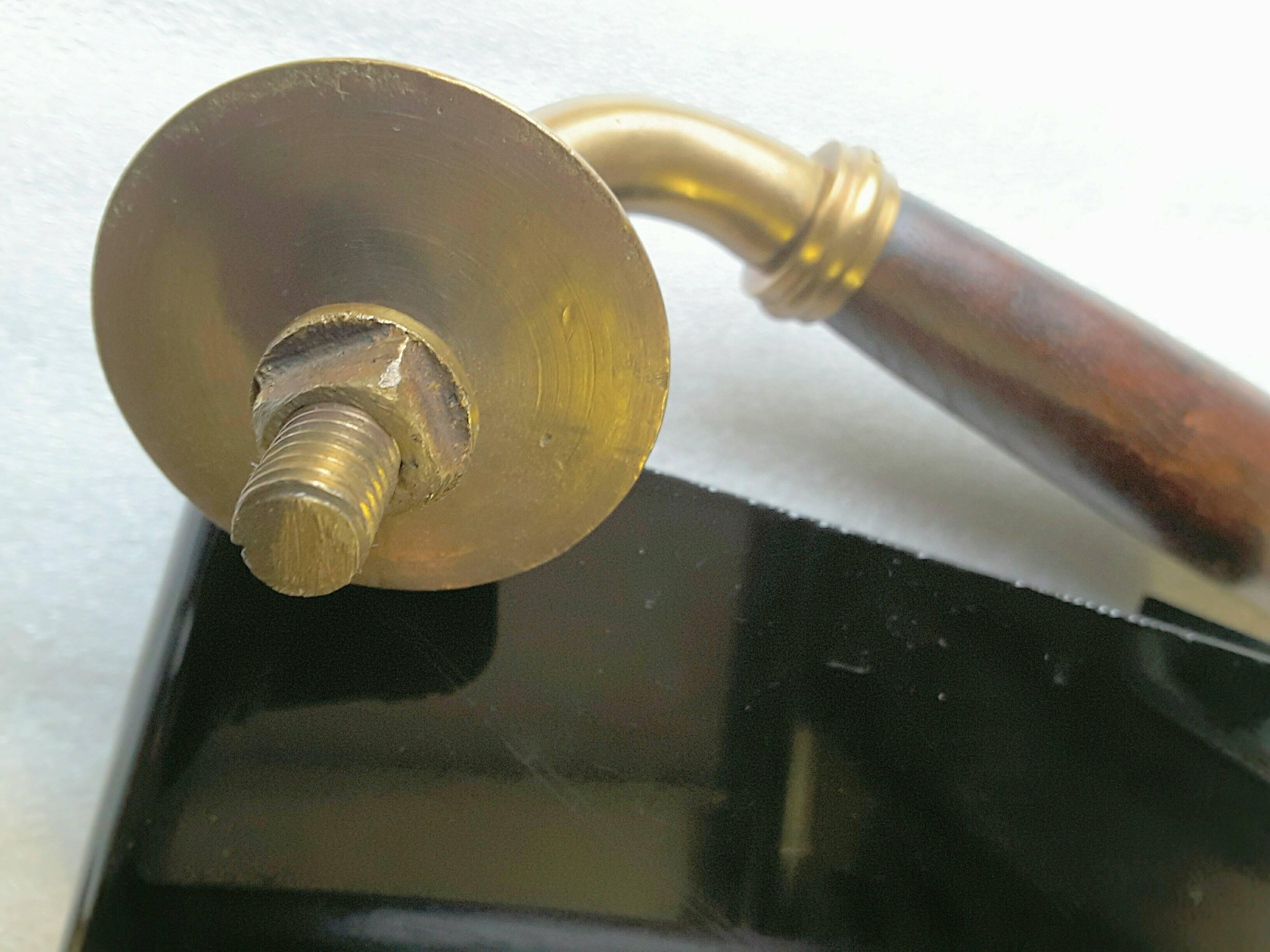 Pair of English Brass and Dark Oak Full Size Door Pulls/Handles 1