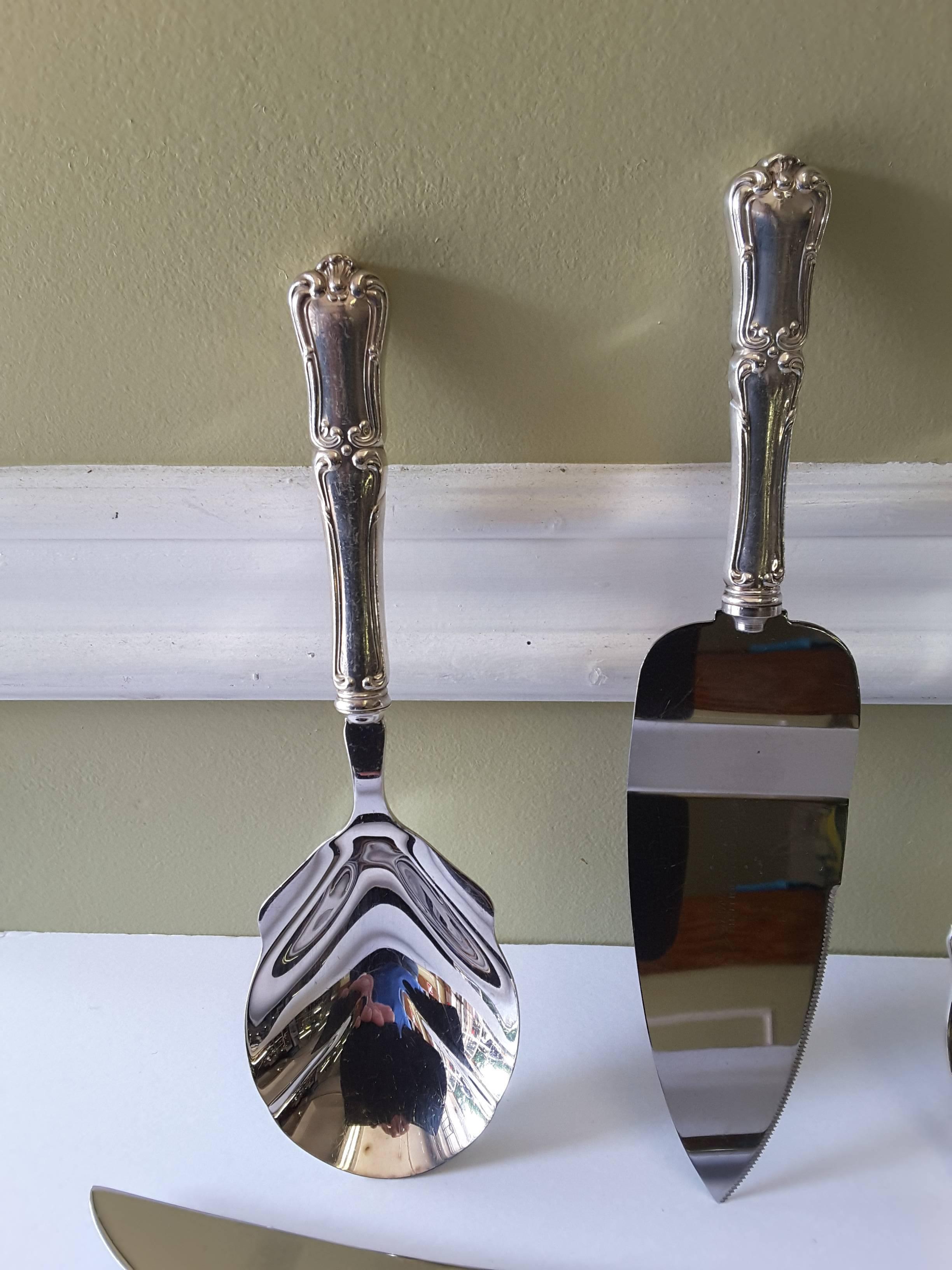 Five-Pieces Sterling Silver Carving/Serving Set In Excellent Condition In Ottawa, Ontario