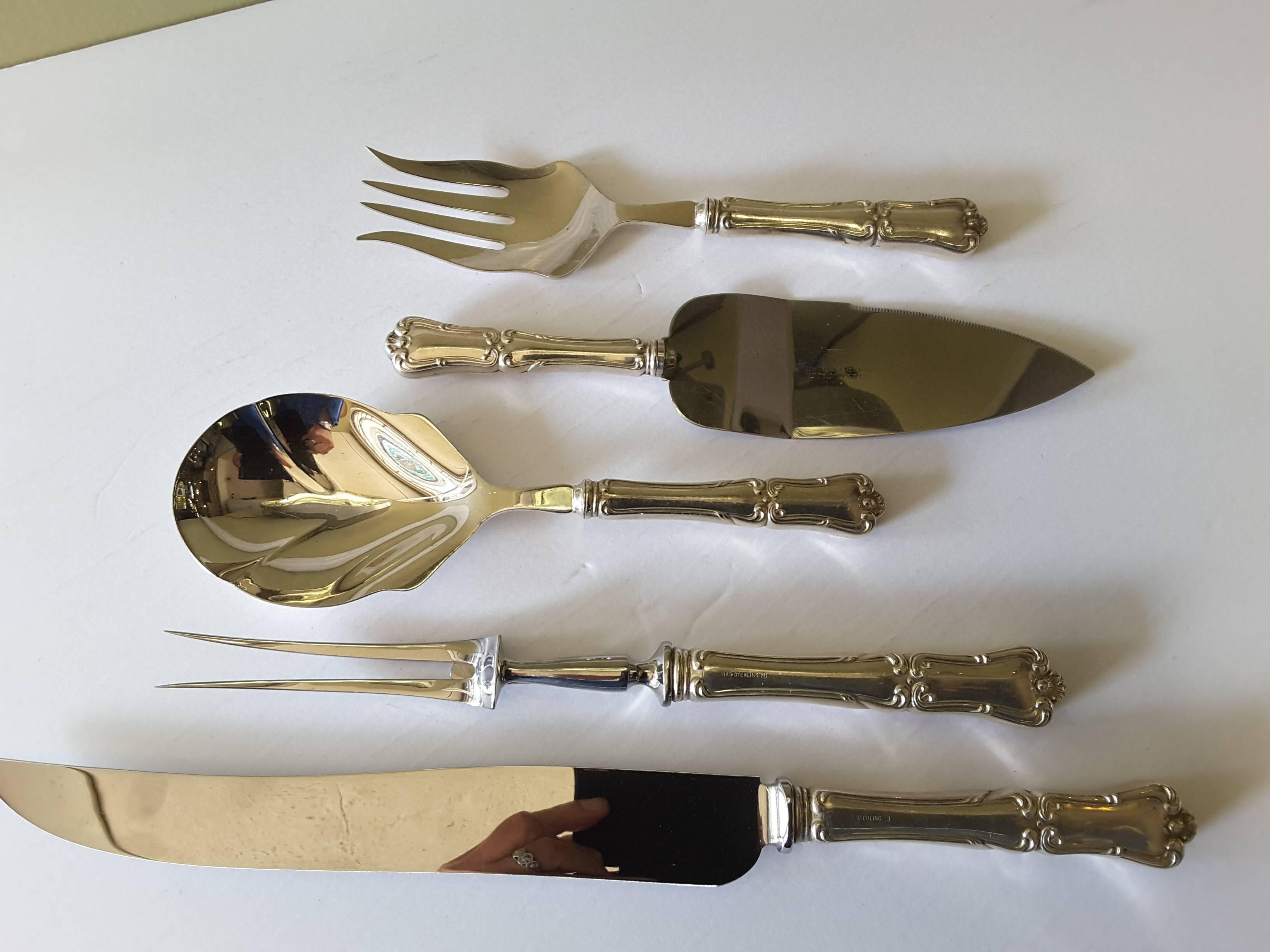 Five-Pieces Sterling Silver Carving/Serving Set 2