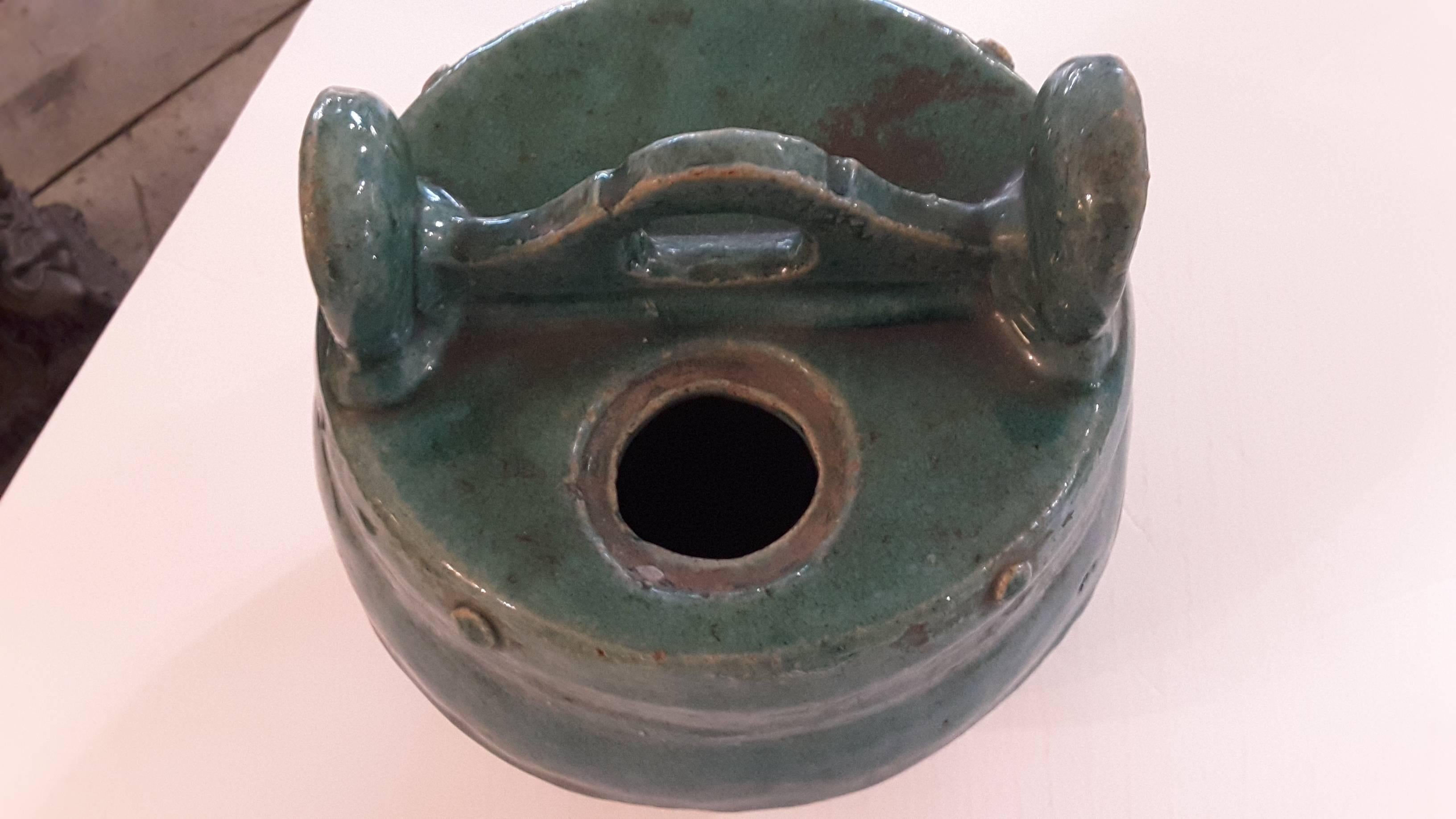 Emerald Green Glazed Shiwan Pottery Teapot Qing Dynasty, Late 19th Century 5