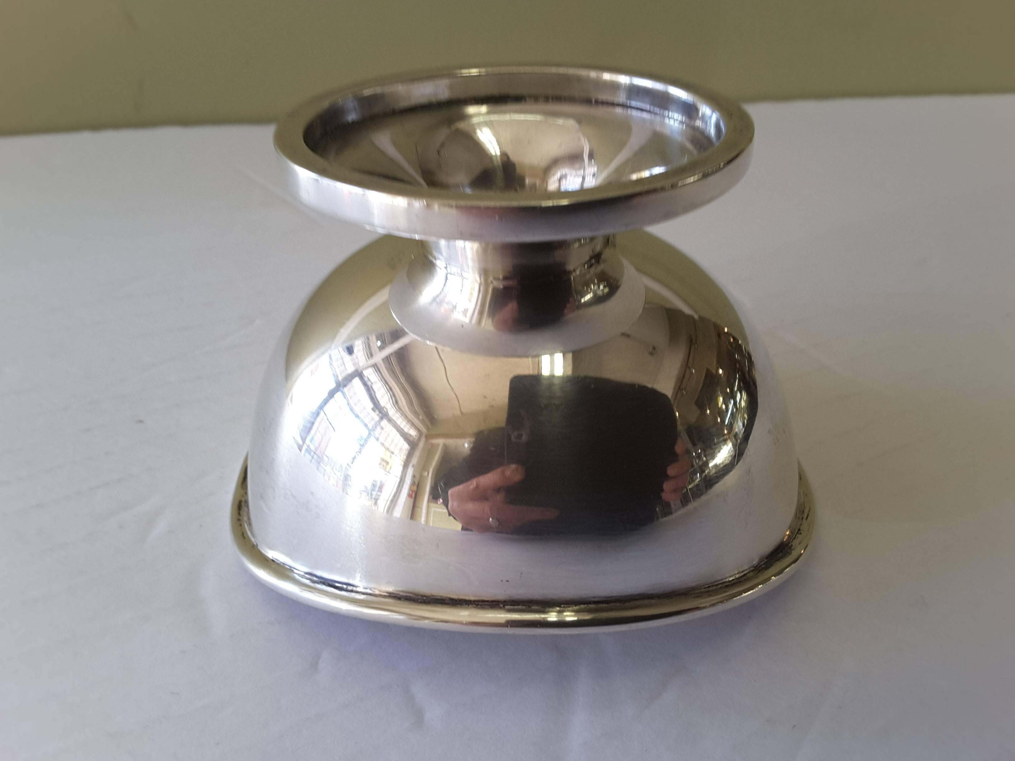 Mexican Sterling Silver Bowl in a Navette Form by Peggy Page In Good Condition In Ottawa, Ontario
