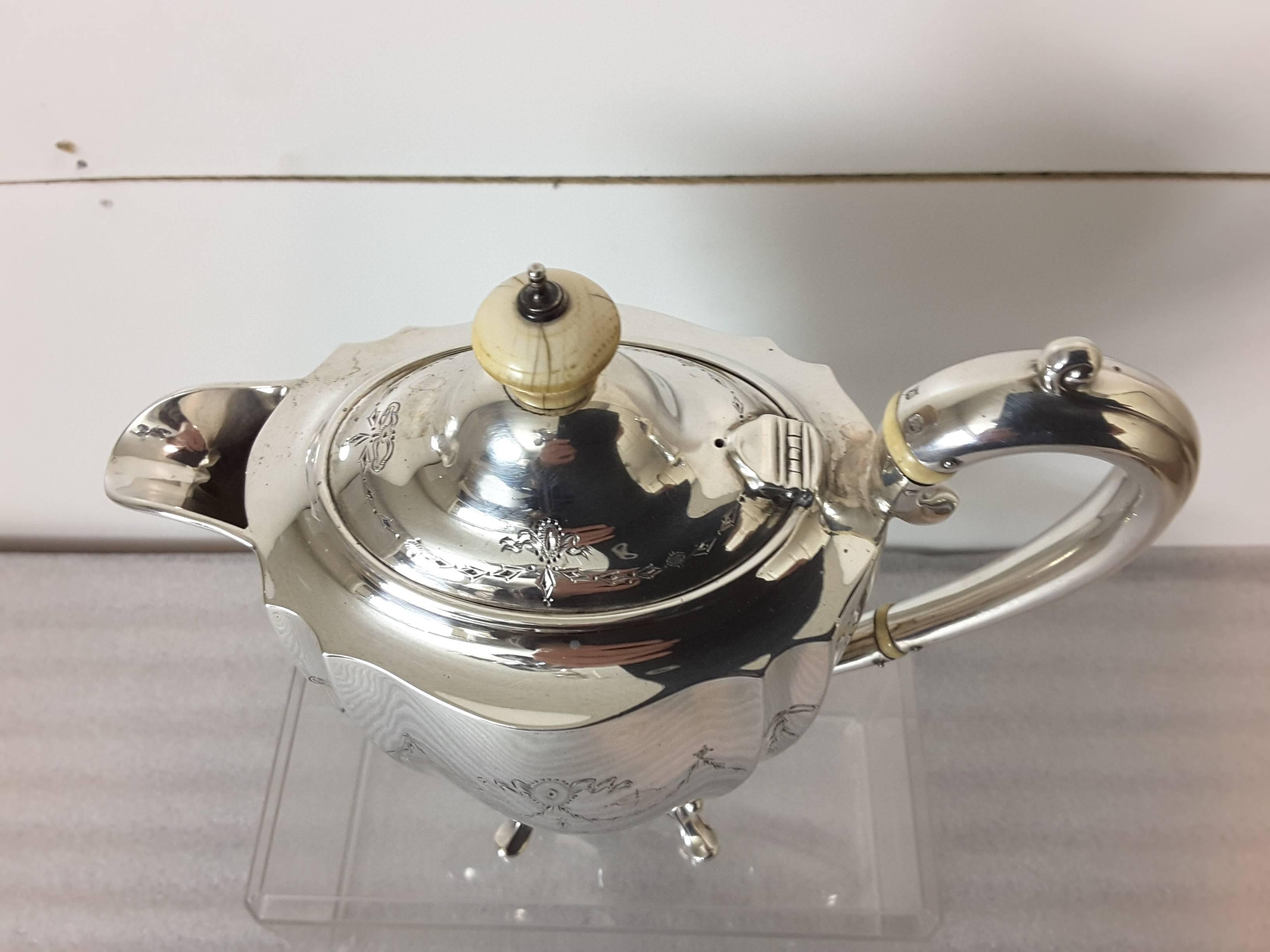 Sterling Silver Tea Pot by Charles Boyton & Son, London, Hallmarked for 1900 2
