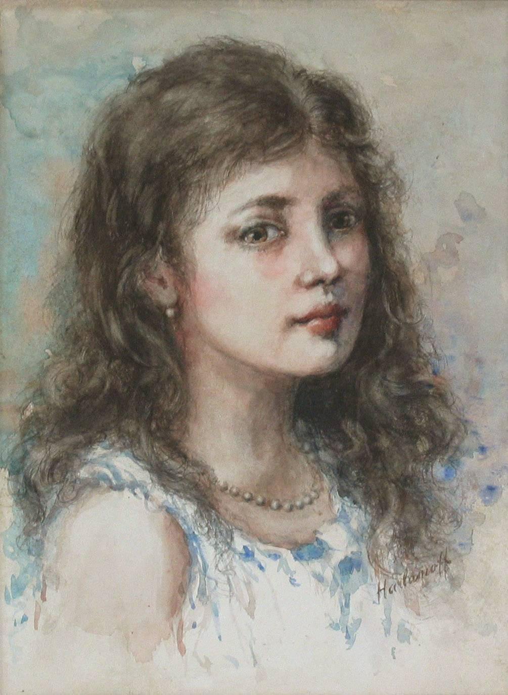 Watercolor in the Manner of Alexei Alexeievitch Harlamoff Russian, 1842-1915 For Sale 1