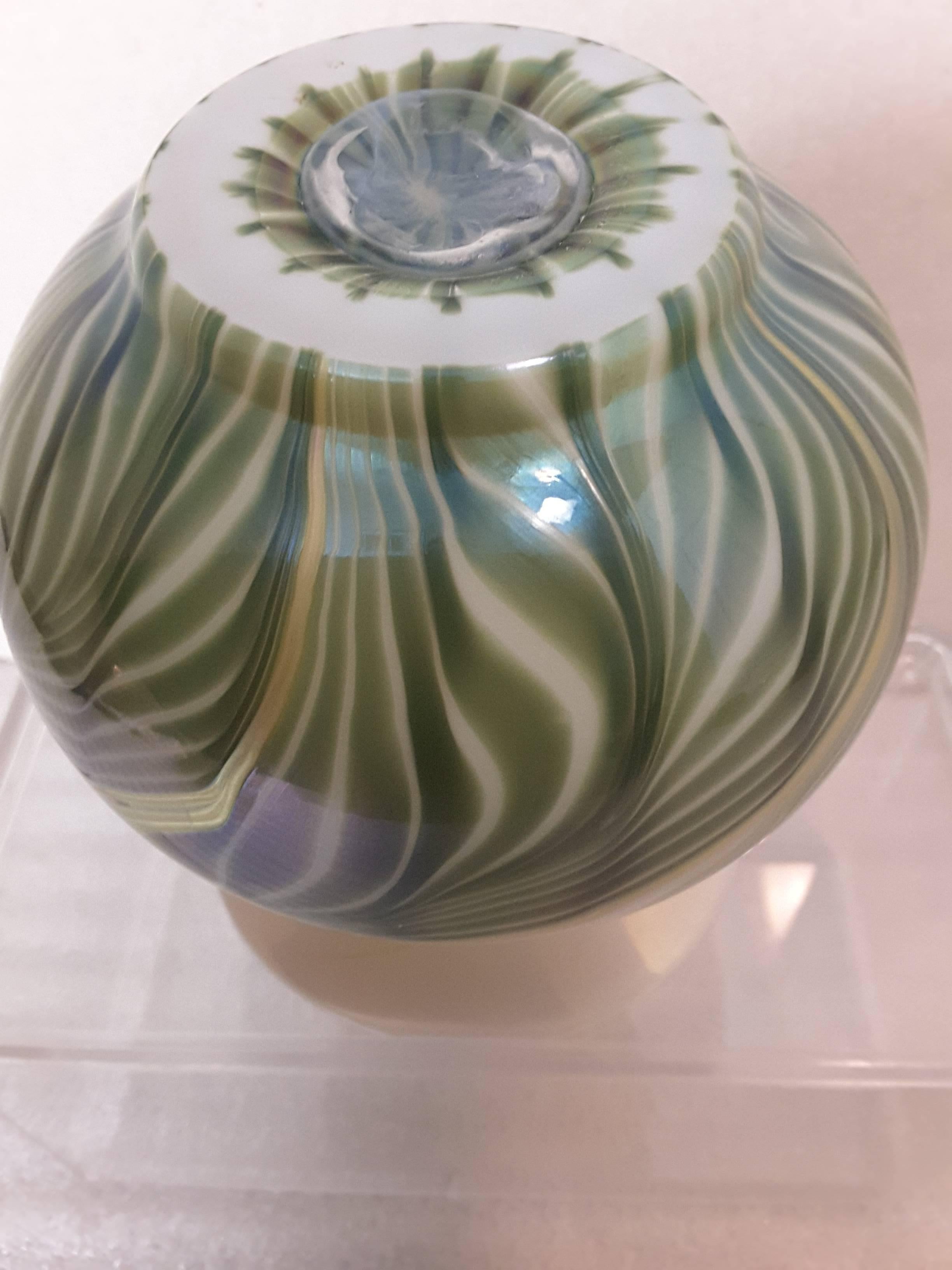 pulled glass vase