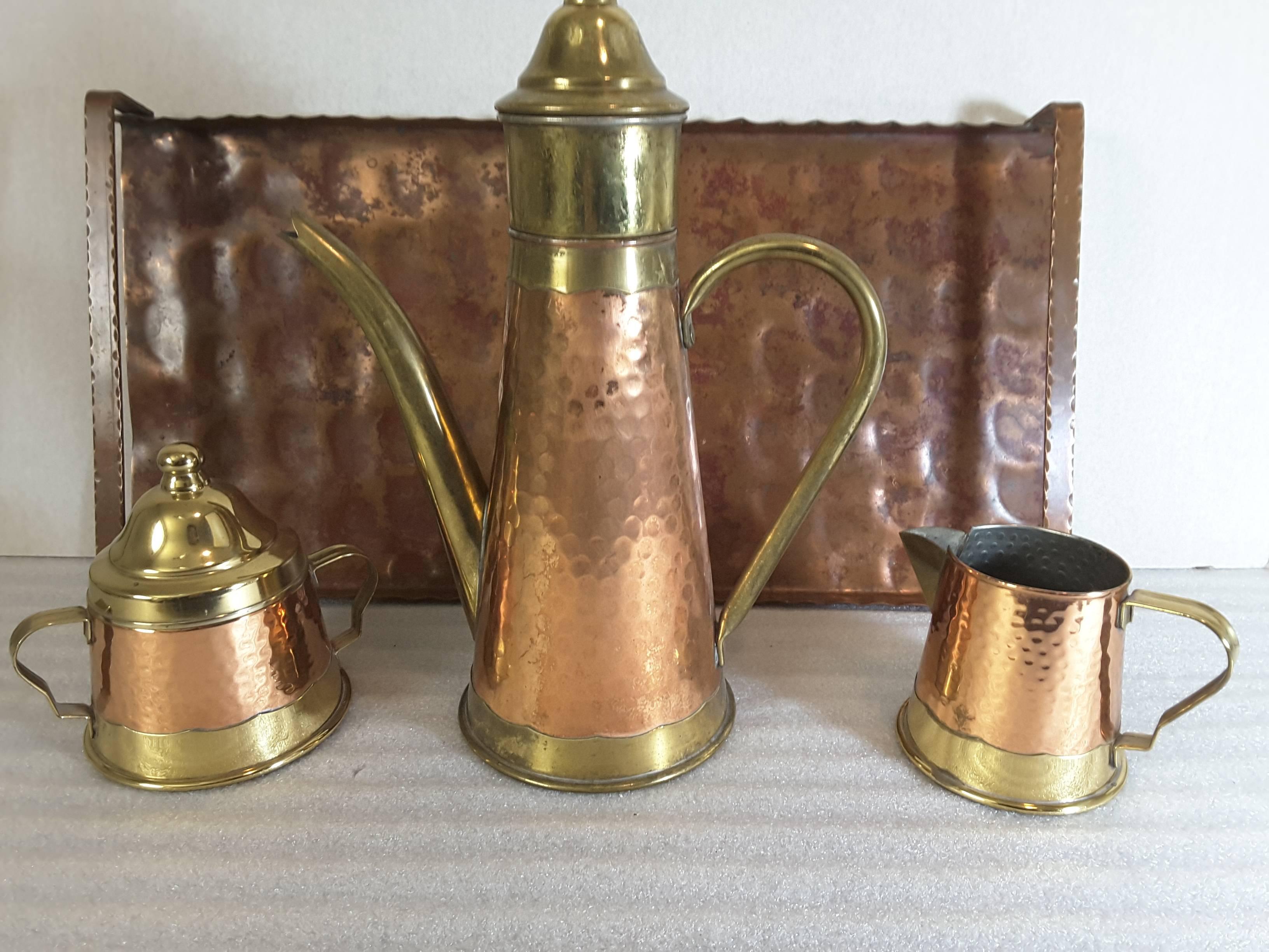 copper coffee set