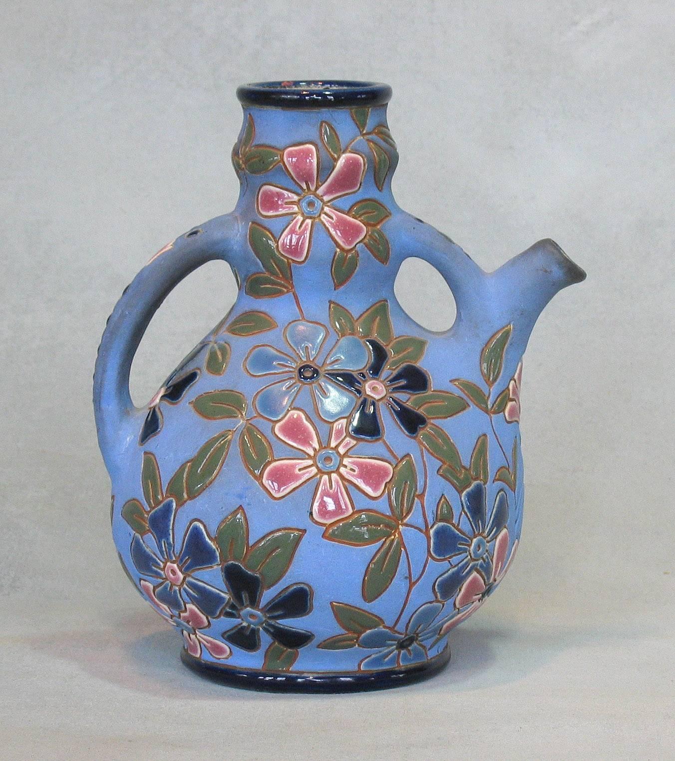 20th Century Czechoslovakian Glazed Earthenware Pitcher by Amphora, circa 1918-1939 For Sale