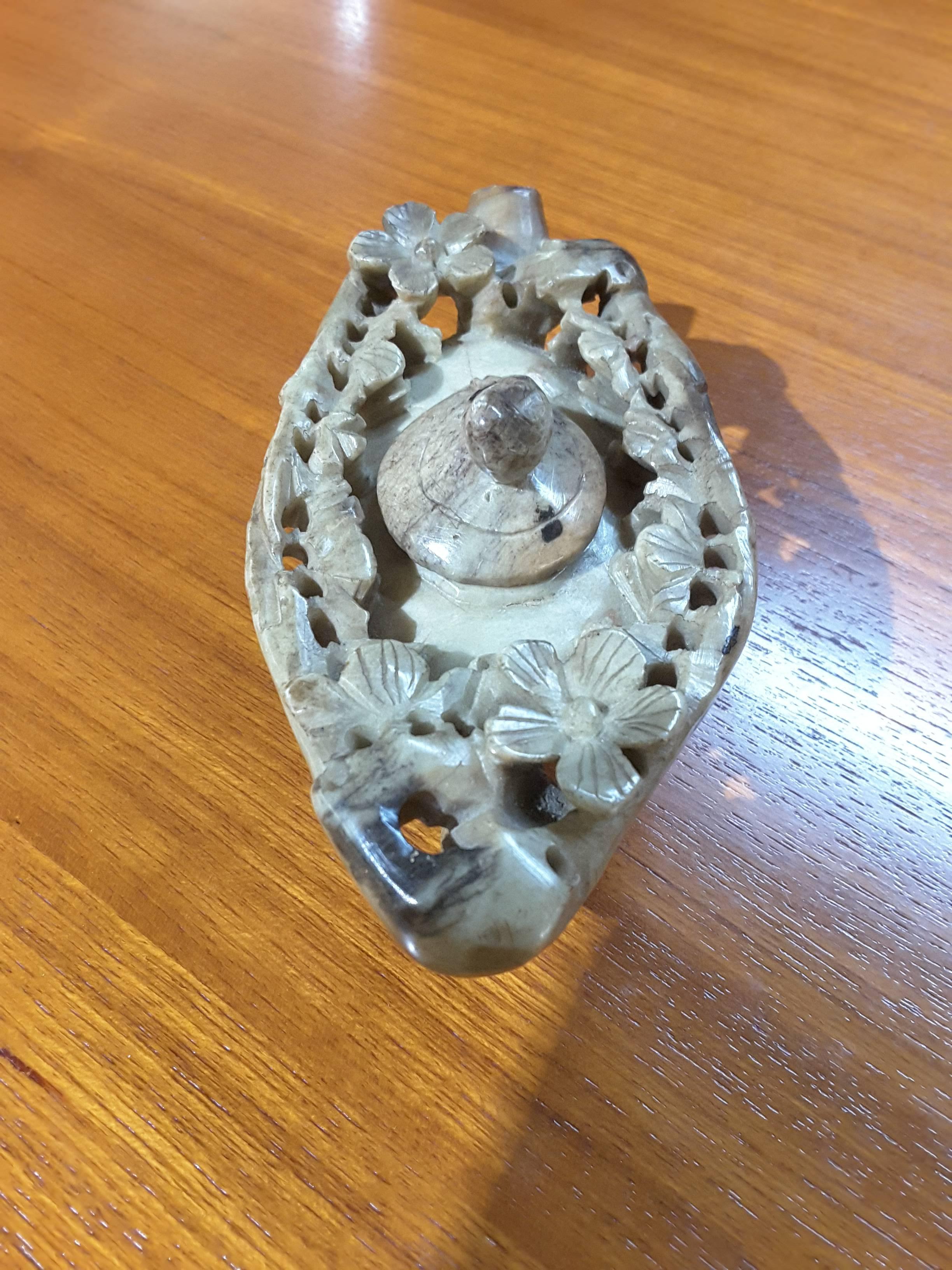 Carved Chinese Soapstone Water Dropper For Sale 1