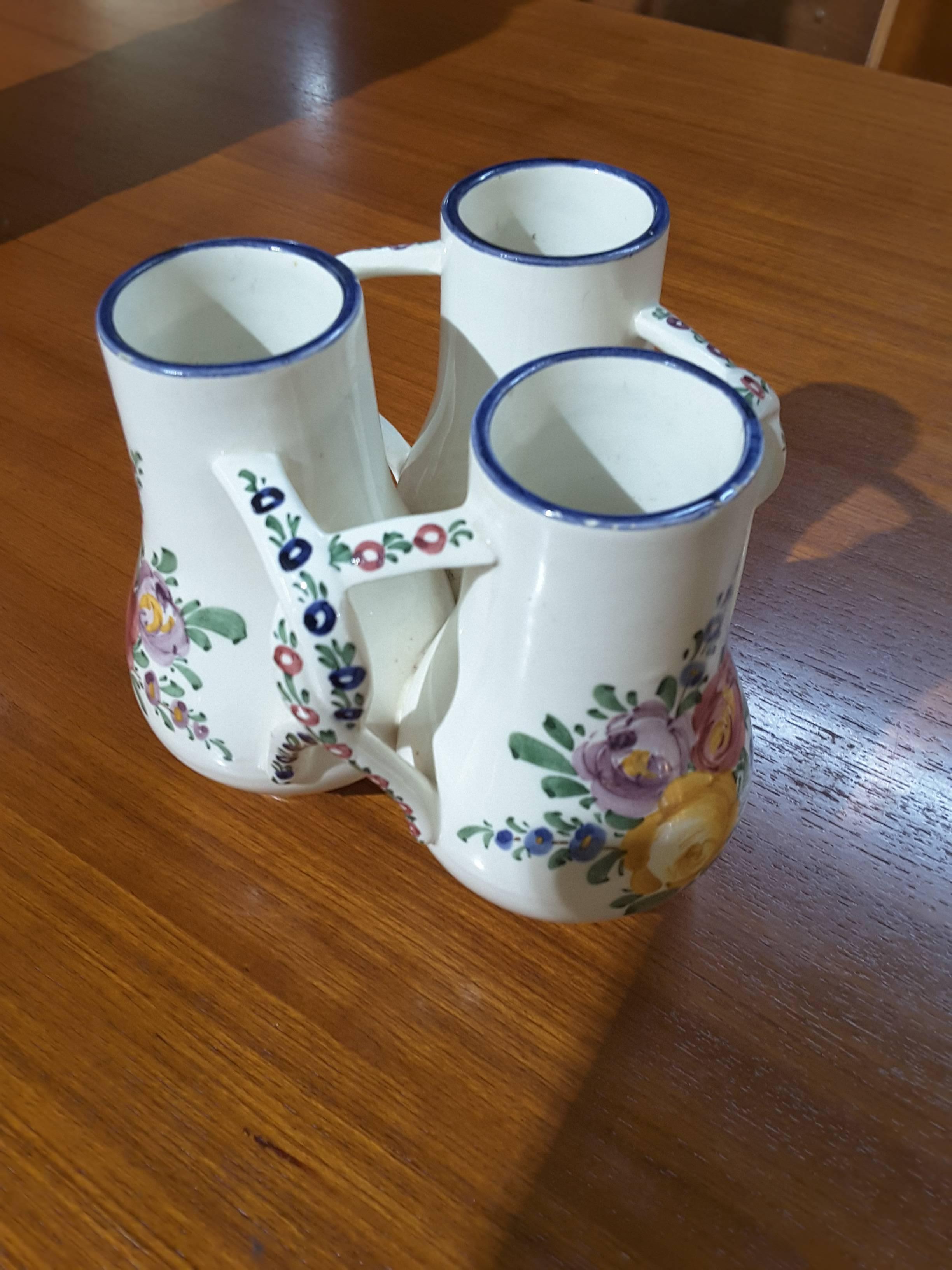 German Pair of Drinking Game or Puzzle Vessels, Early 20th Century For Sale