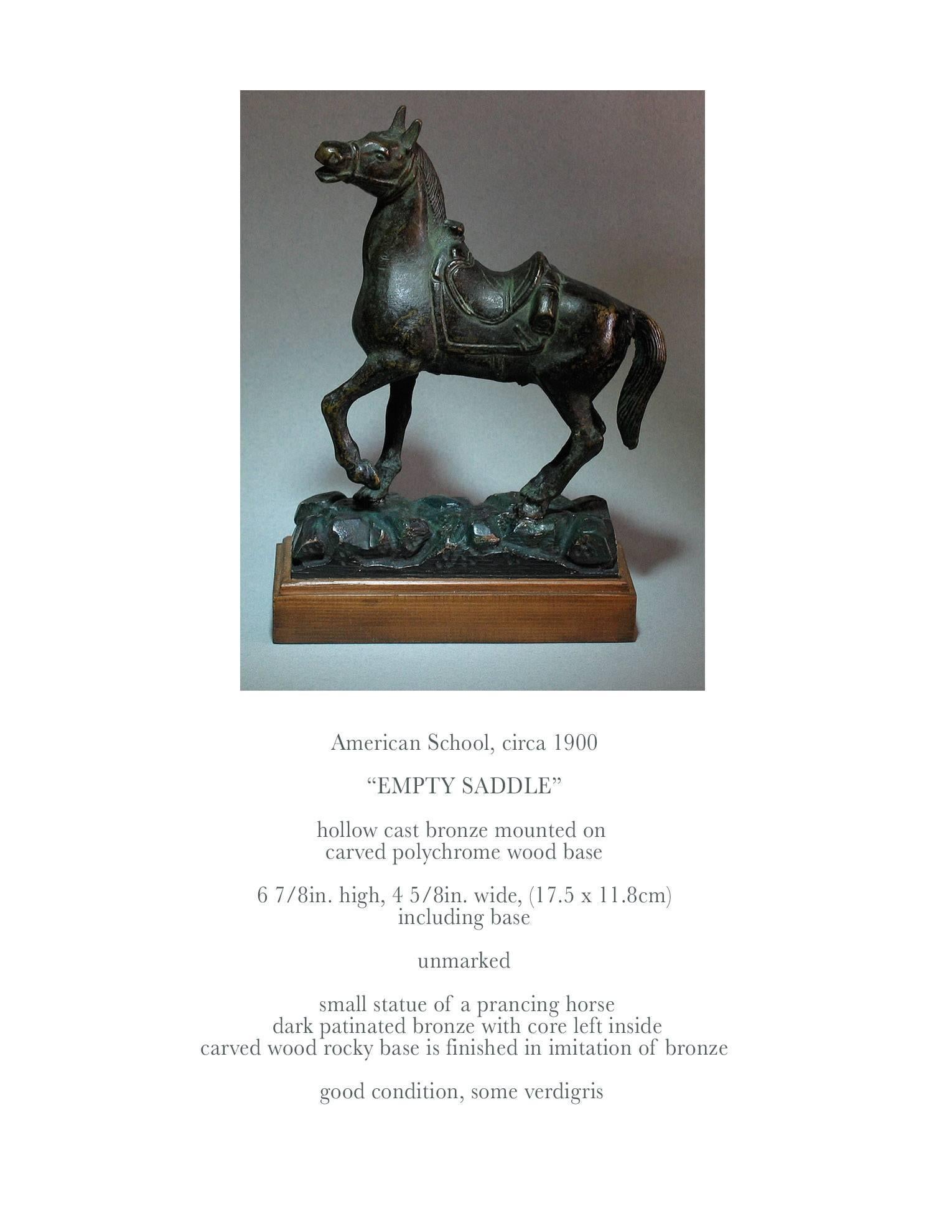 American School Bronze Prancing Horse, Titled 