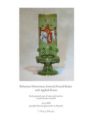 Bohemian Historismus Armorial Footed Beaker with Applied Prunts, circa 1880
