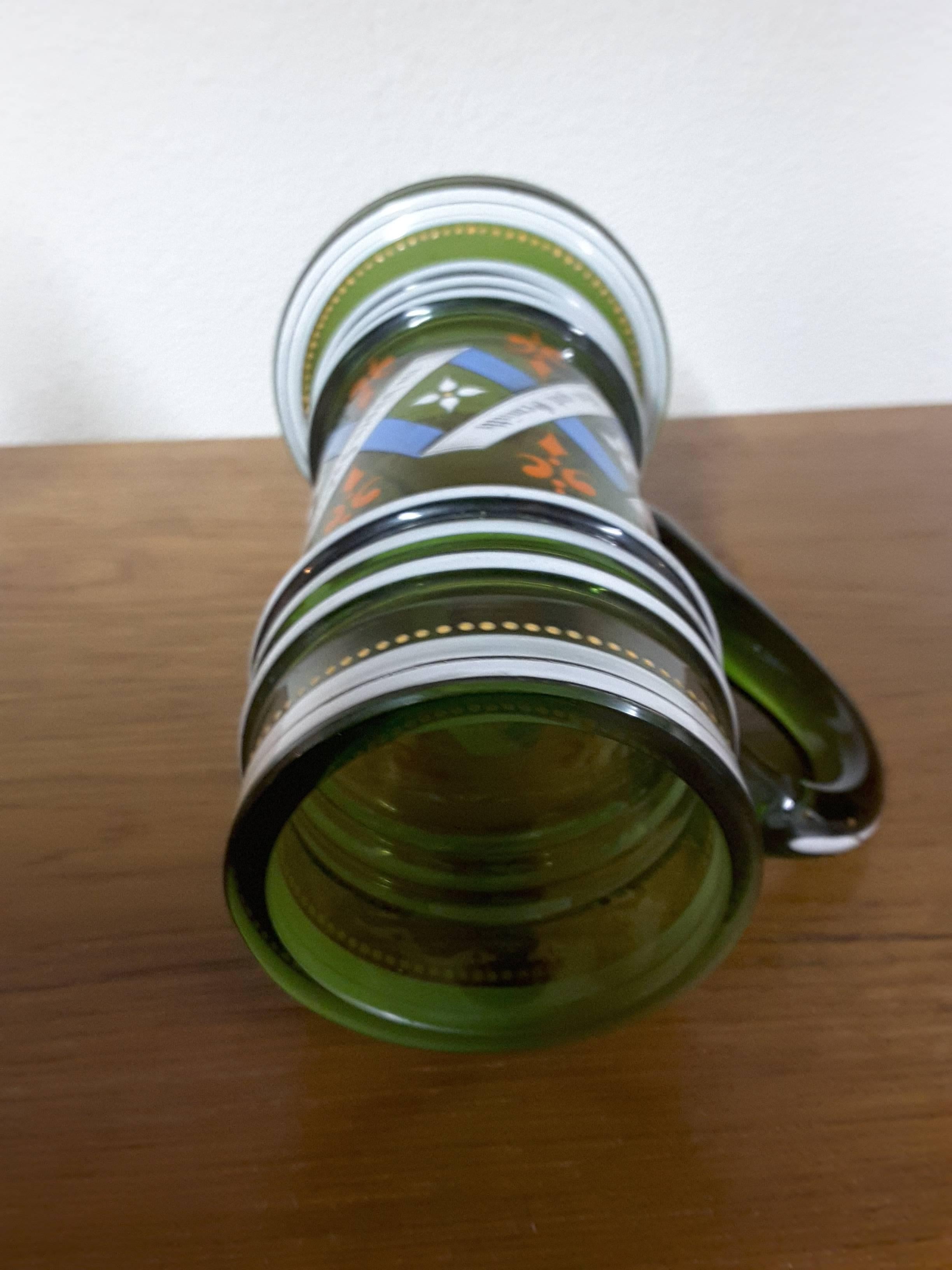 Bohemian Historismus Green Glass Stein, circa 1880 In Good Condition For Sale In Ottawa, Ontario