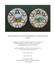 Pair of Thoune "Thuner Majolika" Vedute Plates, circa 1890