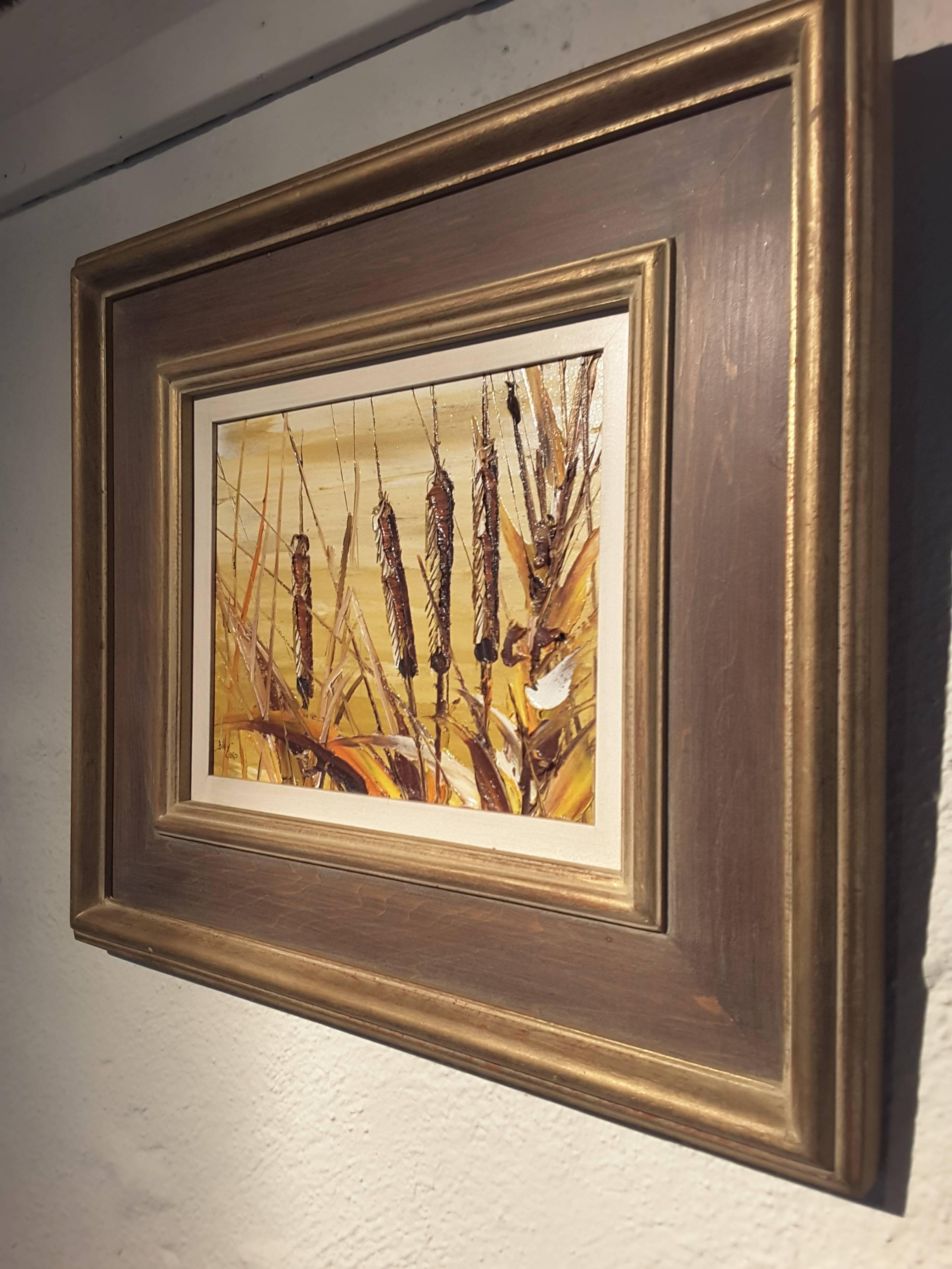 Bill Zuro Acrylic on Panel, Titled Cat Tails, Canadian Artist In Good Condition For Sale In Ottawa, Ontario