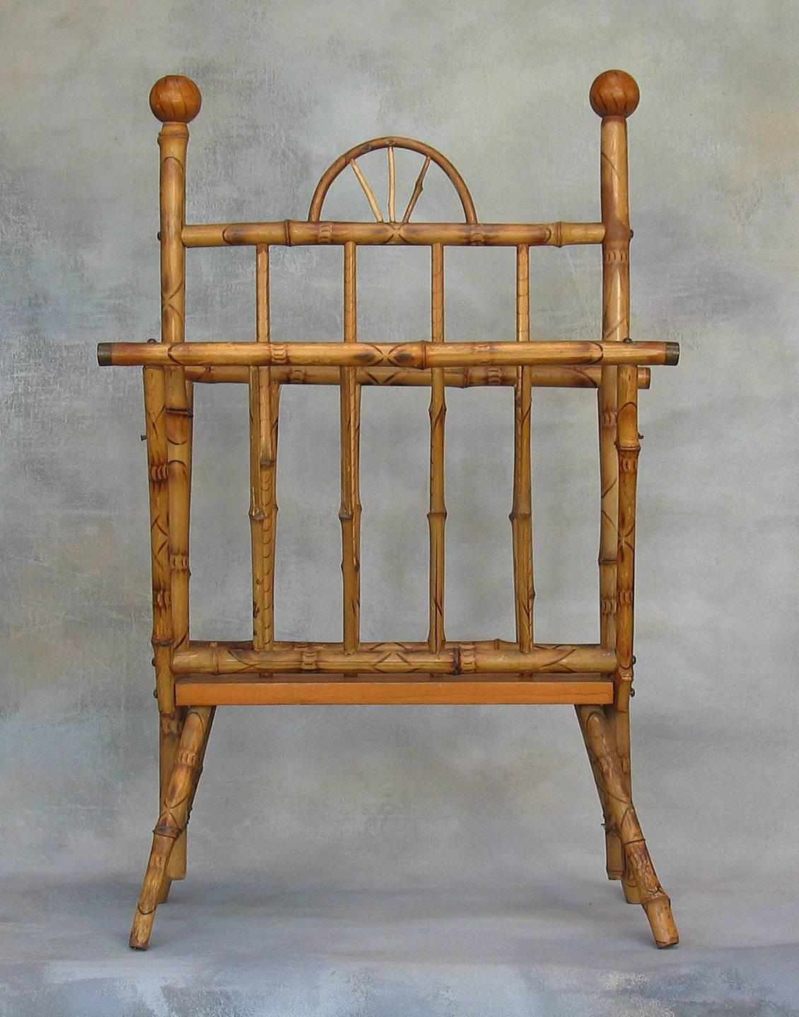 antique bamboo magazine rack