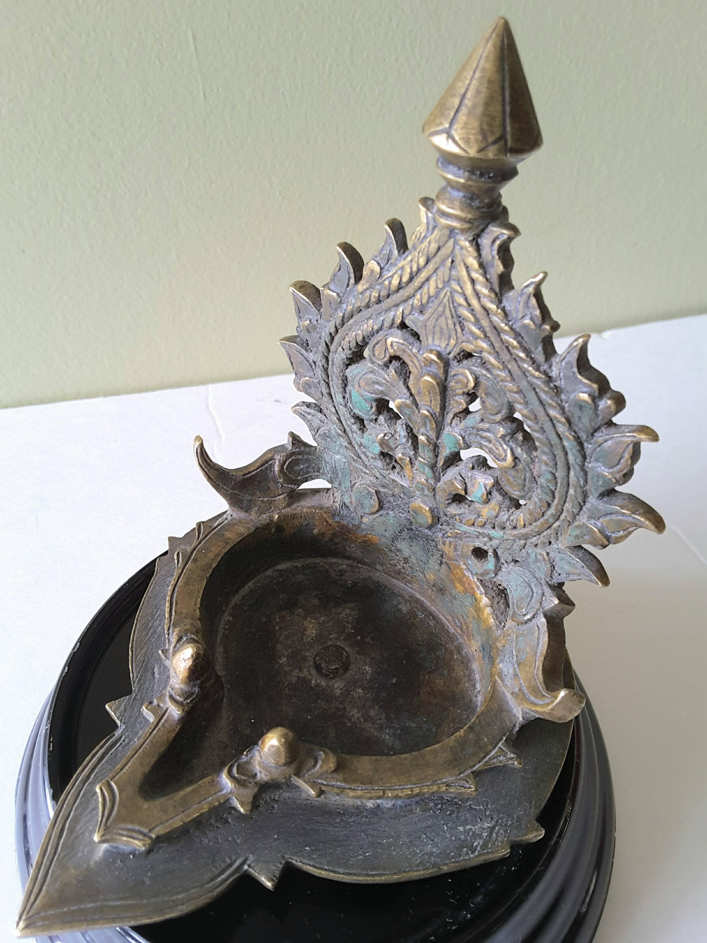 19th Century Bronze South Hindu Ritual Oil Lamp