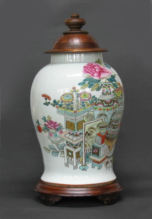 Collection Chinese Qing Dynasty Porcelain Famille Rose Three Kingdoms Figure Jar 