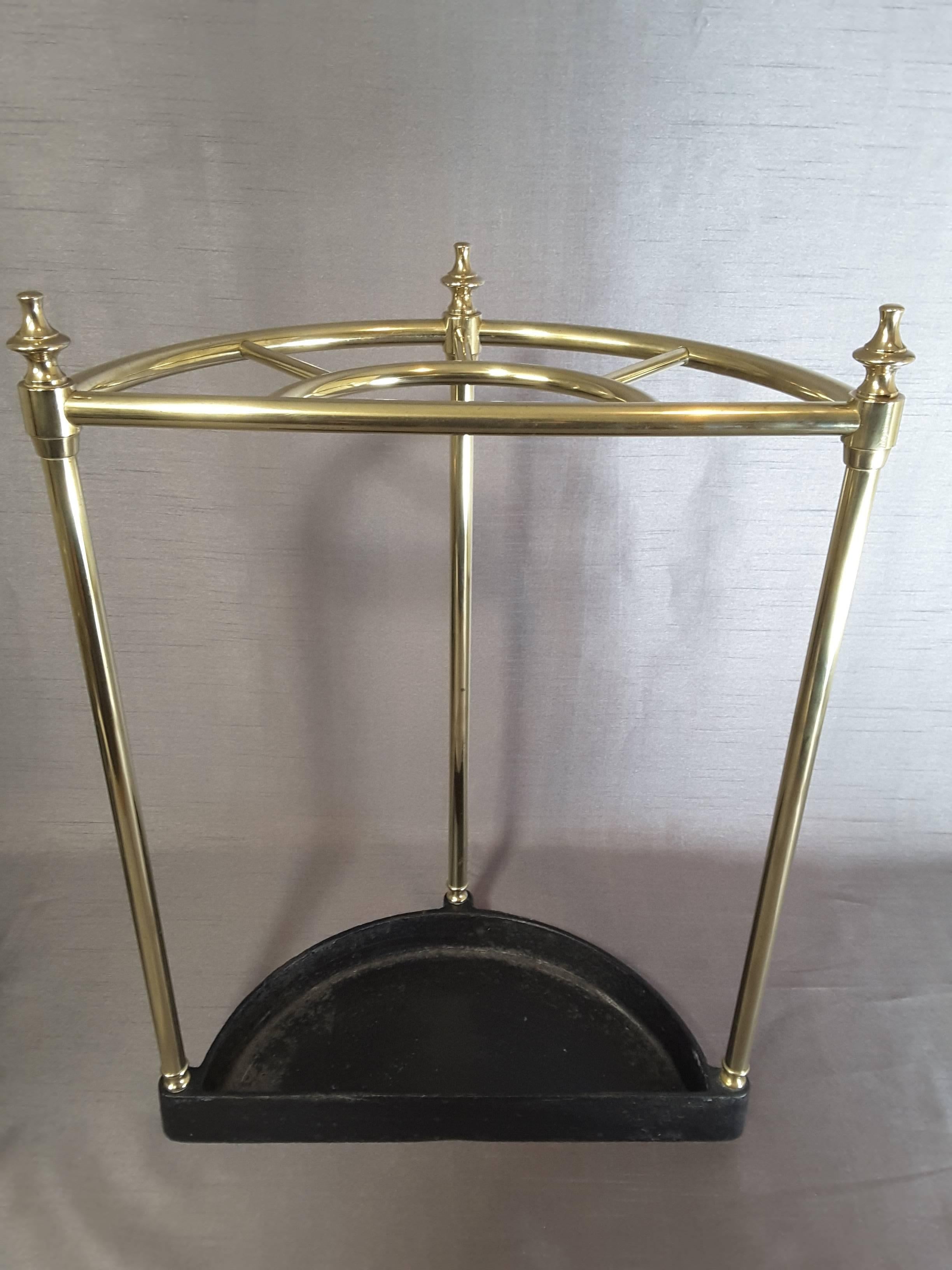 Great Britain (UK) Edwardian Brass and Cast Iron Cane & Umbrella Stand