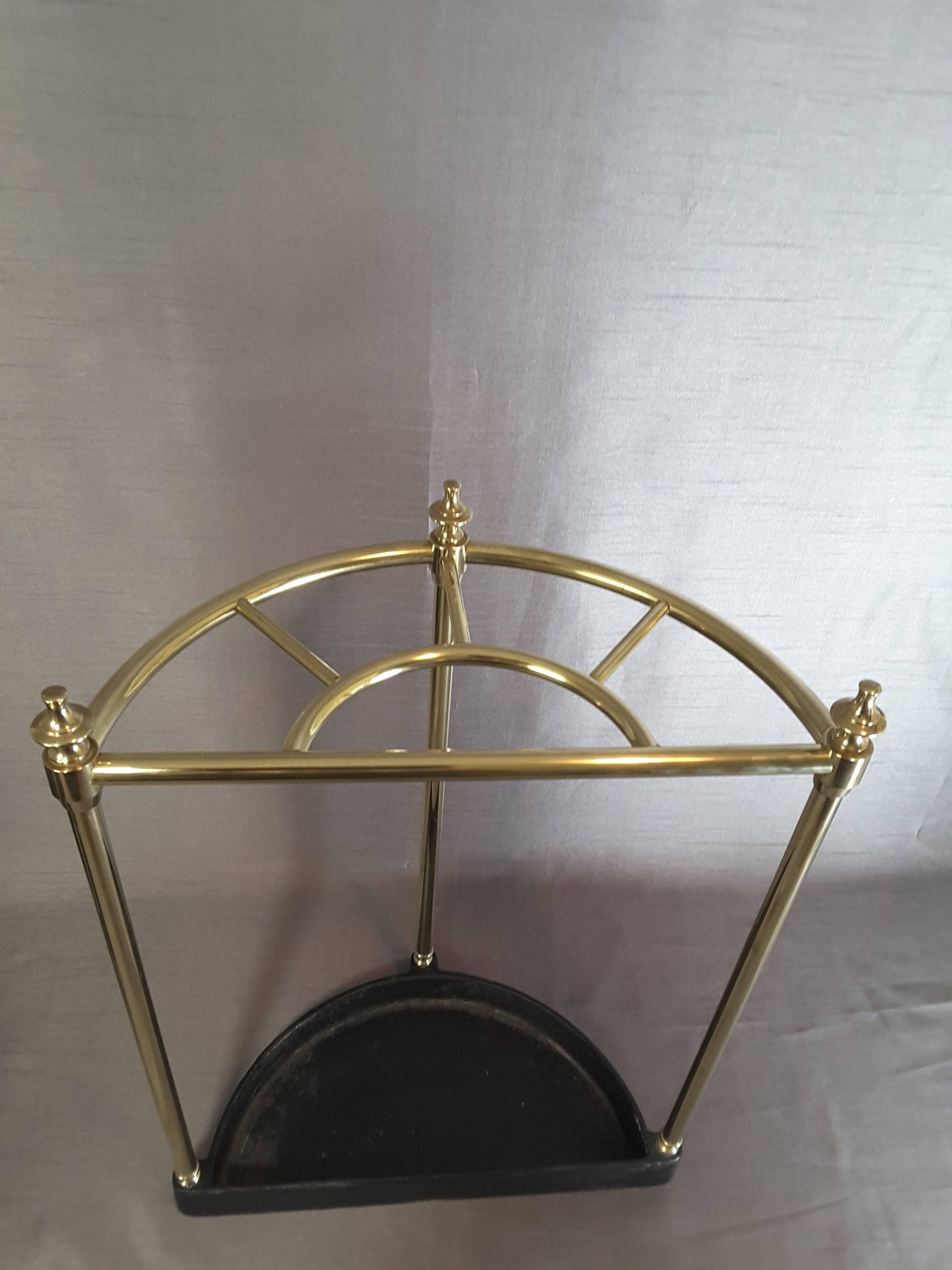 Edwardian Brass and Cast Iron Cane & Umbrella Stand 2