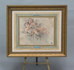 Dos Putti en Vuelo Atribuidos a François Boucher