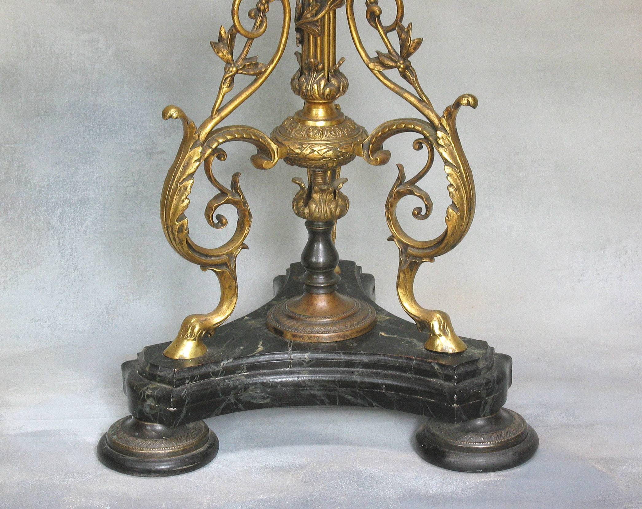 Incredible Russian Gilt Bronze Gueridon with a Granite Top, 19th Century In Good Condition For Sale In Ottawa, Ontario
