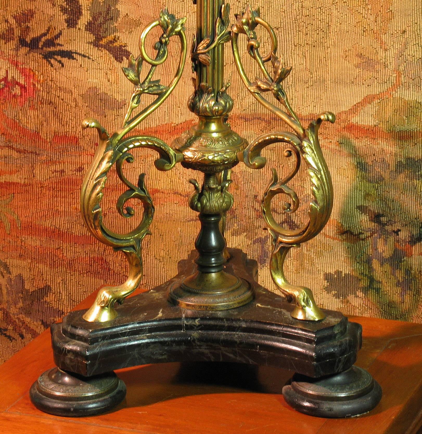 Incredible Russian Gilt Bronze Gueridon with a Granite Top, 19th Century For Sale 5
